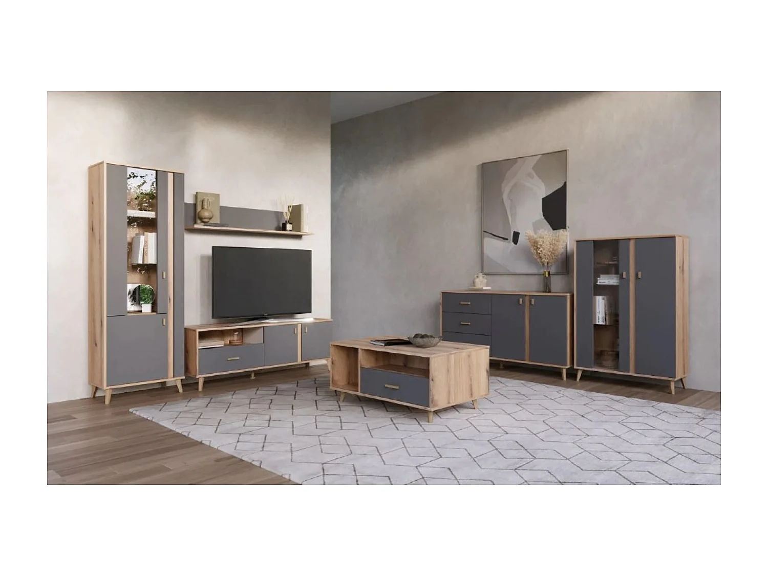 Tavolino da divano/Porto/Cassettomarrone/grigio