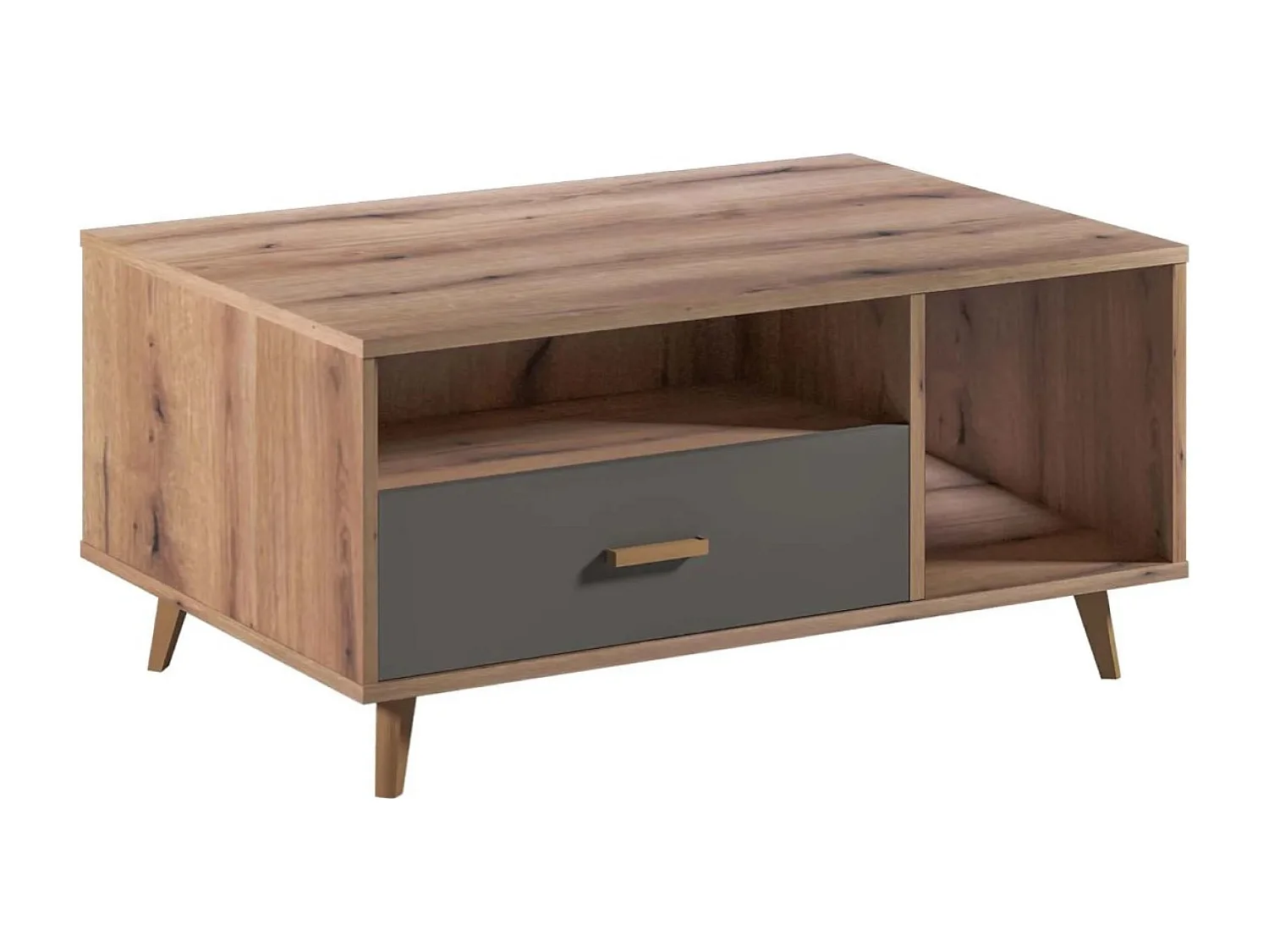 Tavolino da divano/Porto/Cassettomarrone/grigio