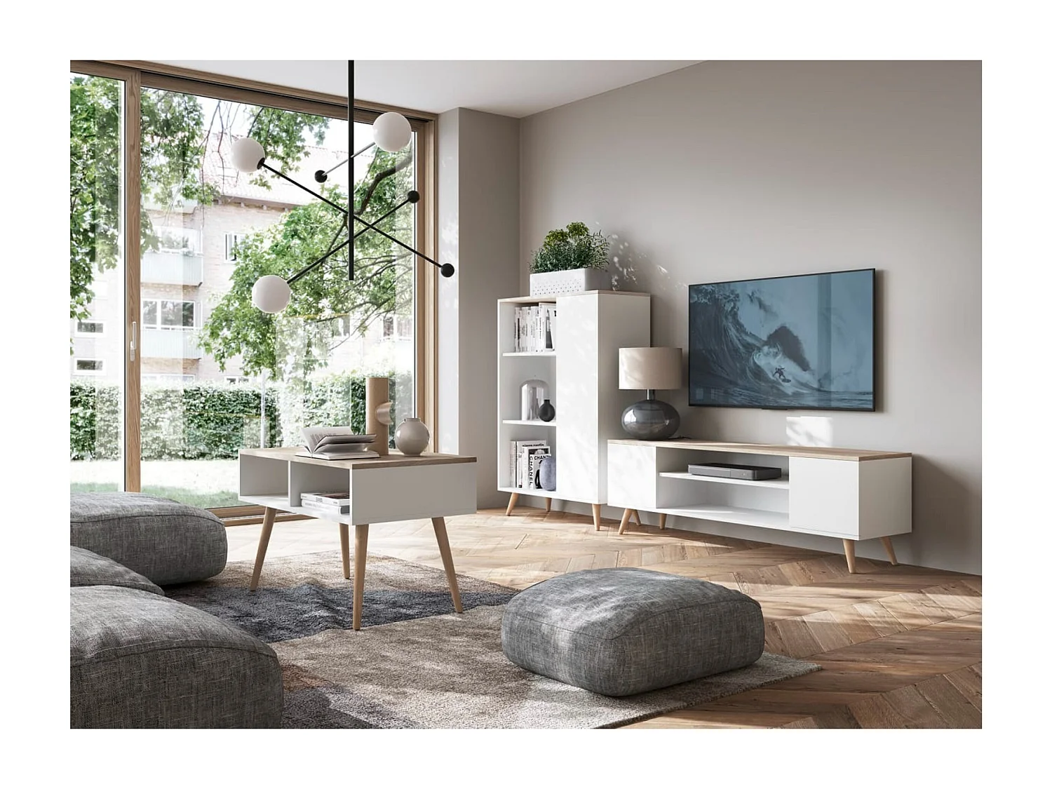 Table basse Yara/Contreplaqué/blanc