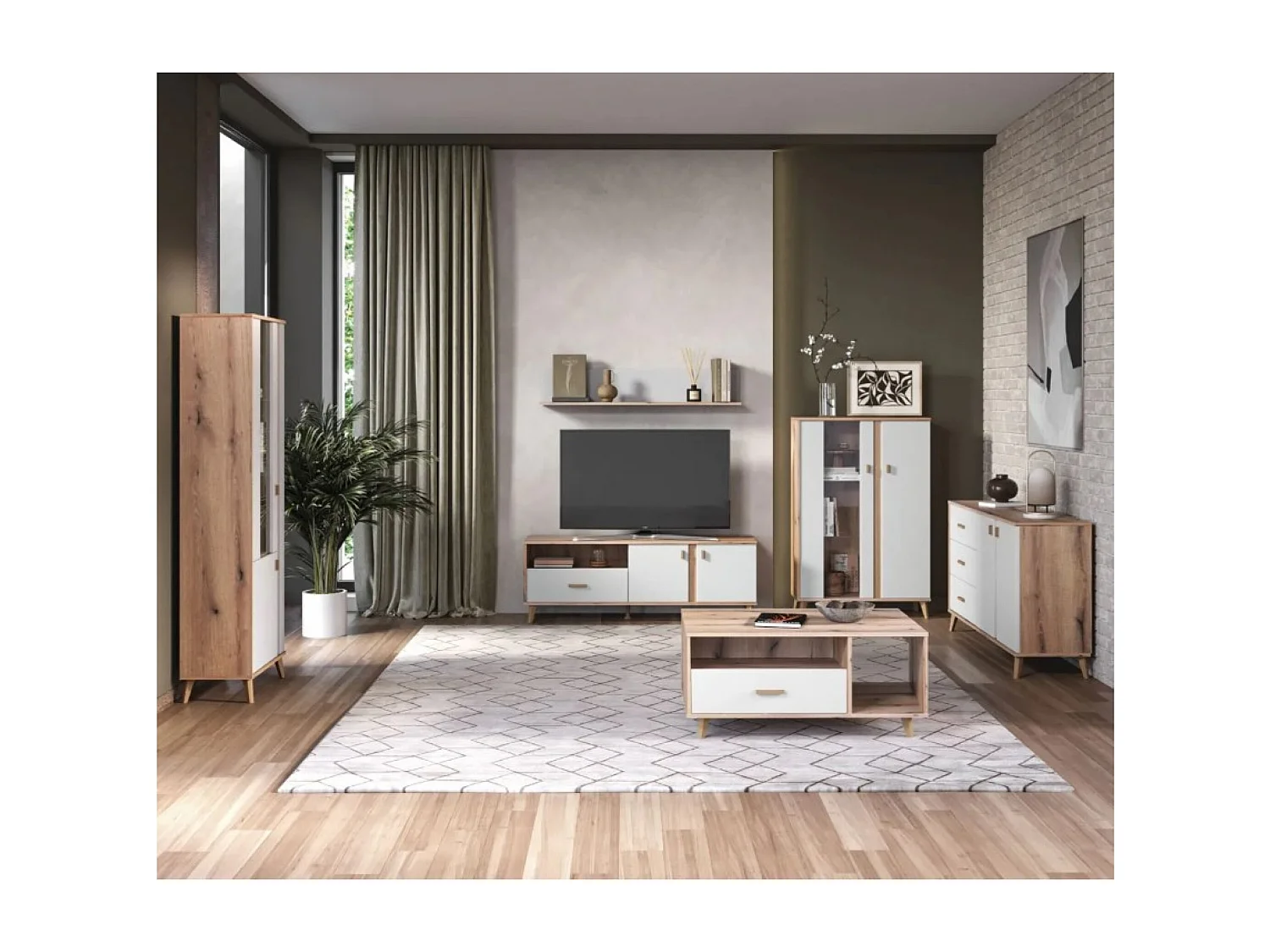 Tavolino da divano/PortoCassettomarrone/bianca