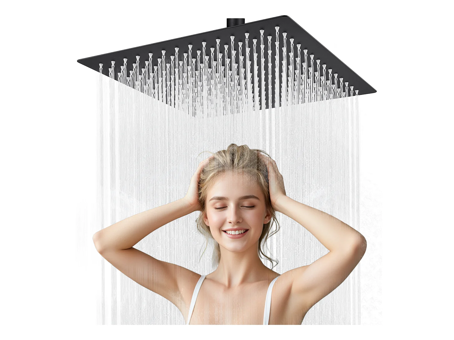 Kit de douche Pommeau de douche Douche de tête Carrée 20cm