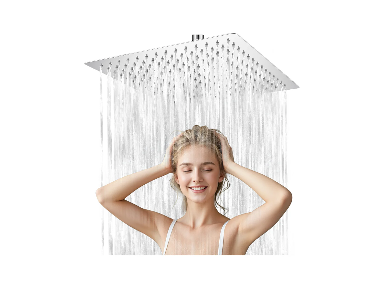 Kit de douche Pommeau de douche Douche de tête Carrée 20cm