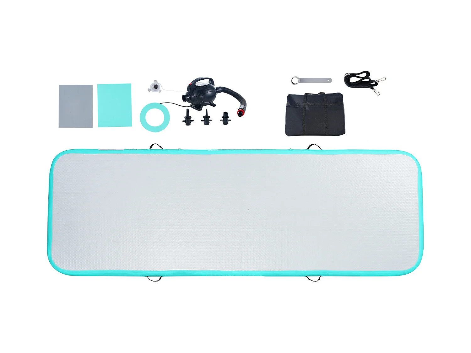 Tapis de Gymnastique, SucceBuy Tapis de Gymnastique Gonflable 300 cm avec Pompe pour l'Entraînement