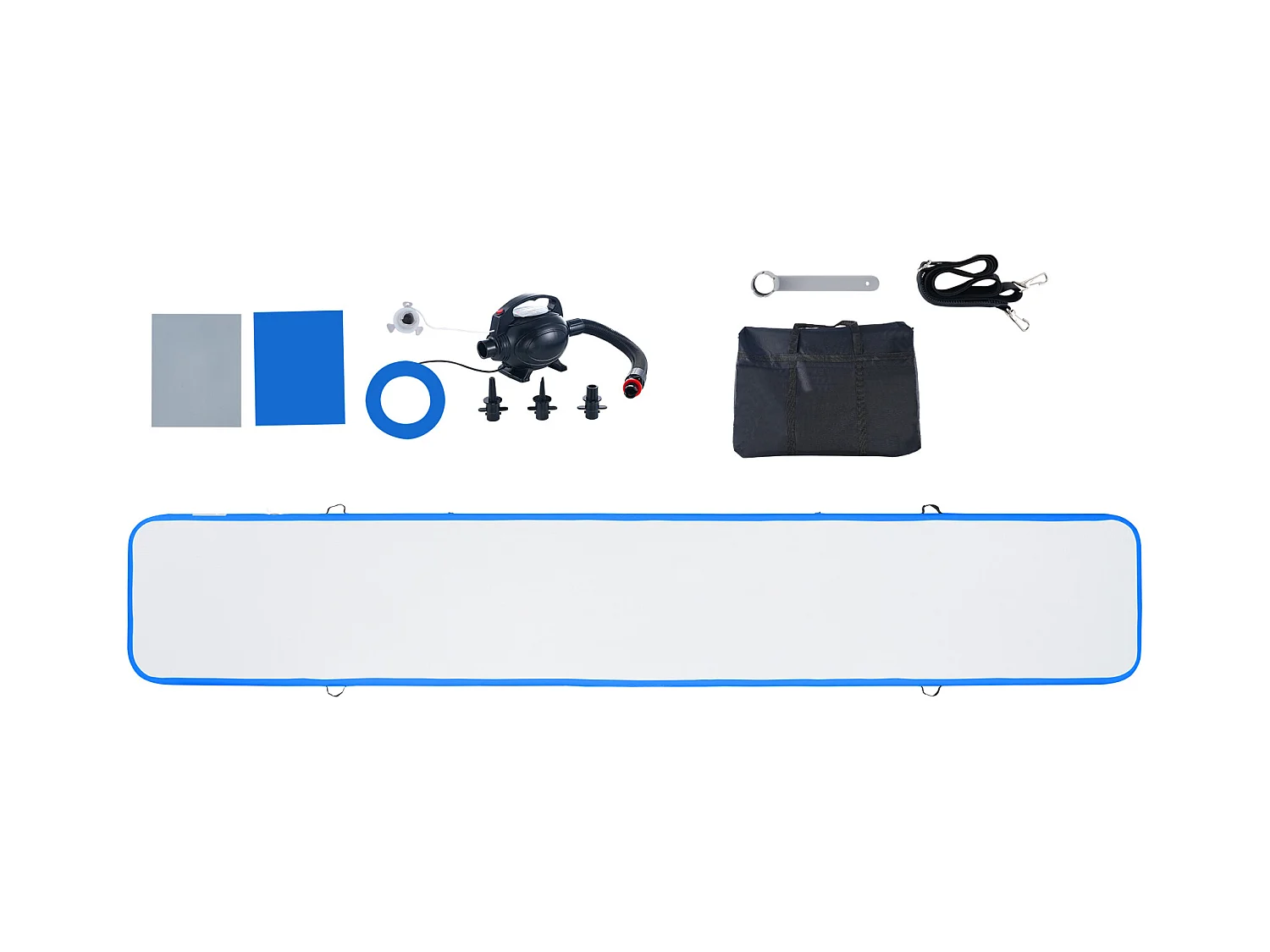 Mata Gimnastyczna, SucceBuy 598 cm Nadmuchiwana Mata Gimnastyczna Air Track z Pompką Elektryczną