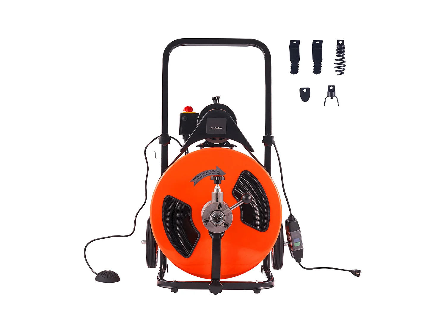 Maszyna do Czyszczenia Odpływów, SucceBuy Drain Cleaner 30.5 m × 1.9 cm Elektryczna Maszyna z Automatycznym Podawaniem