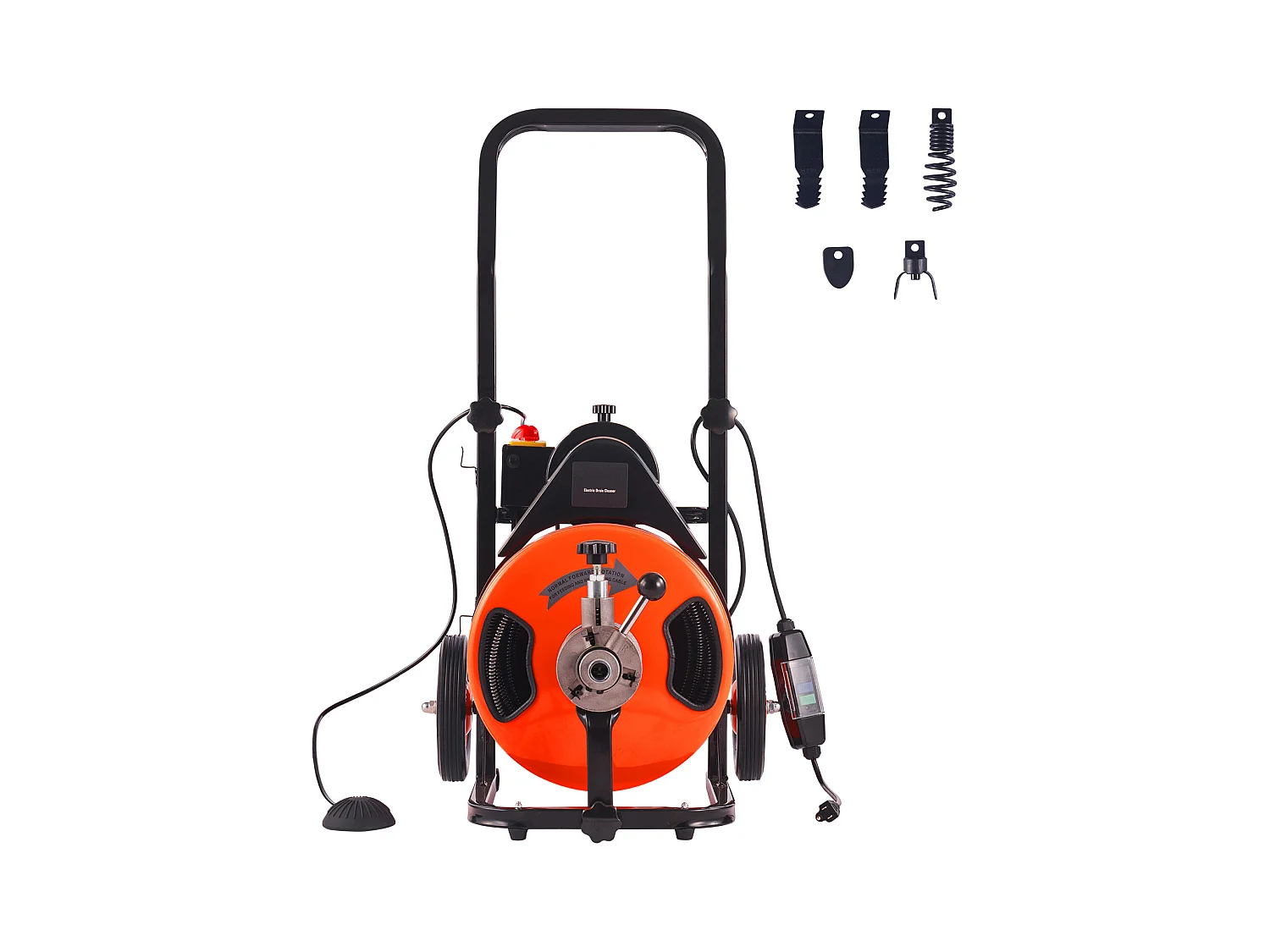 Rioolreinigingsmachine, SucceBuy 22.8 m × 1.27 cm Elektrische Rioolreiniger met Automatische Toevoerboor - Zwaar Uitgevoerd