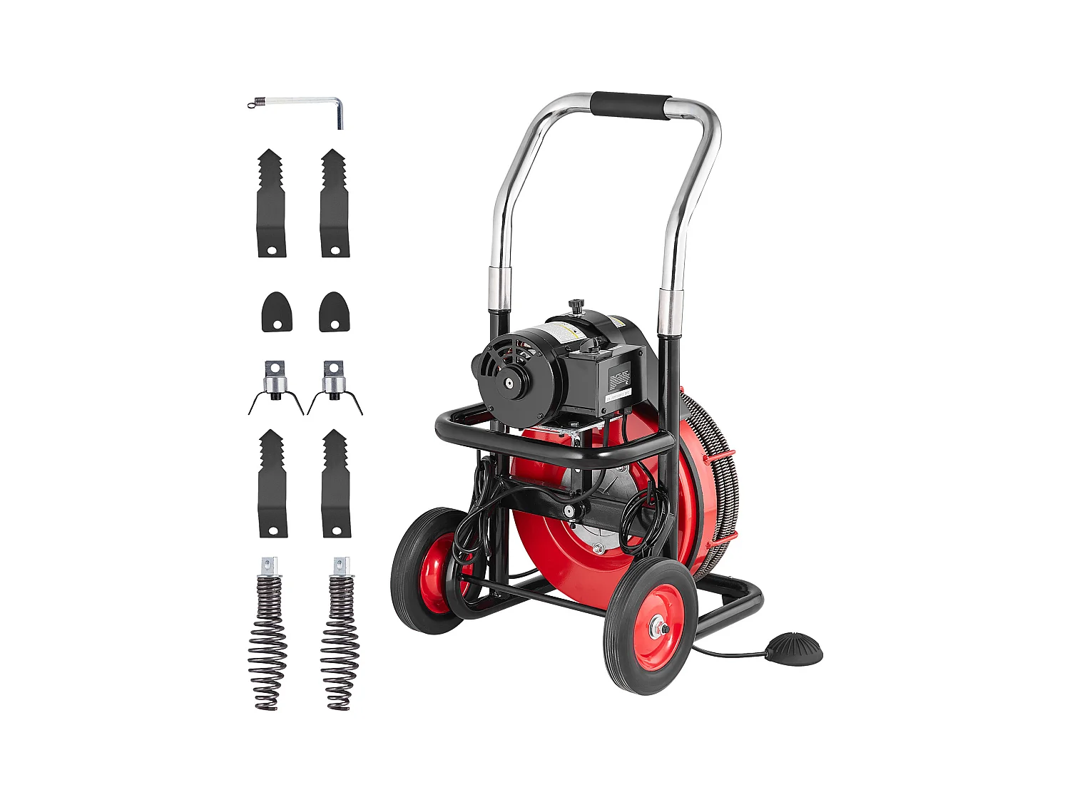 Macchina per la Pulizia degli Scarichi, SucceBuy Macchina per la Pulizia degli Scarichi 30 m × 1.27 cm Alimentazione Elettrica Automatica