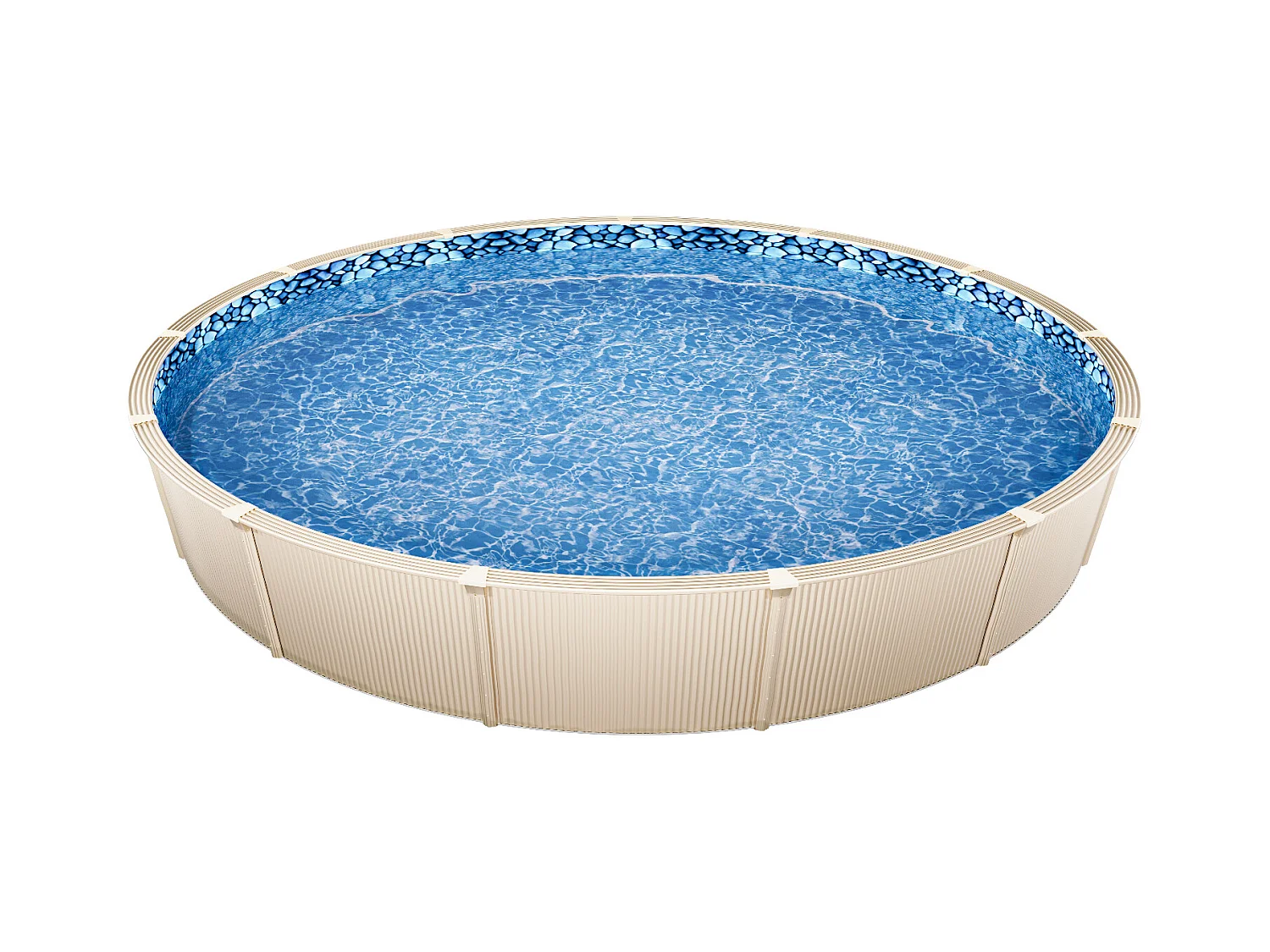 Revêtement de Piscine SucceBuy Ronde, 732x120 cm, Revêtement en Vinyle Unibead