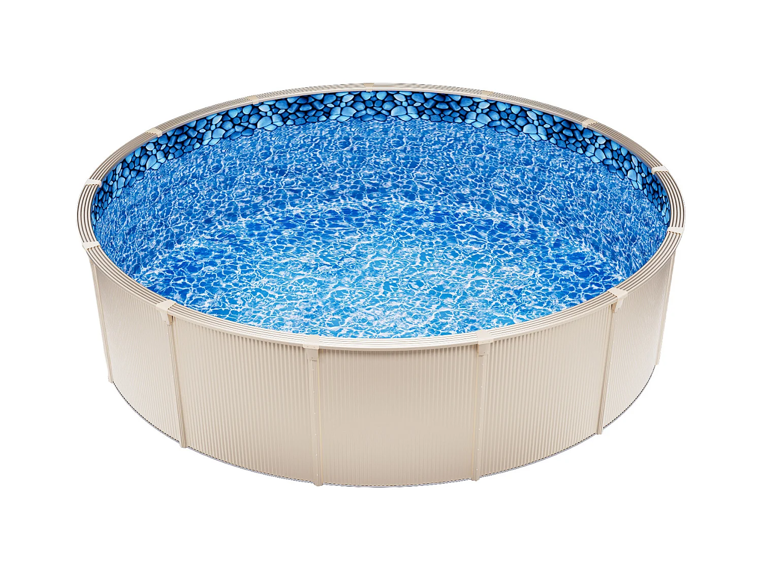 Revêtement de Piscine SucceBuy Ronde, 732x120 cm, Revêtement en Vinyle Unibead
