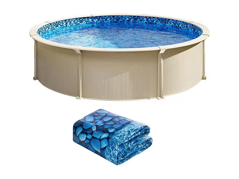 Rivestimento per Piscina SucceBuy Rotondo, 732x120 cm, Rivestimento in Vinile Unibead