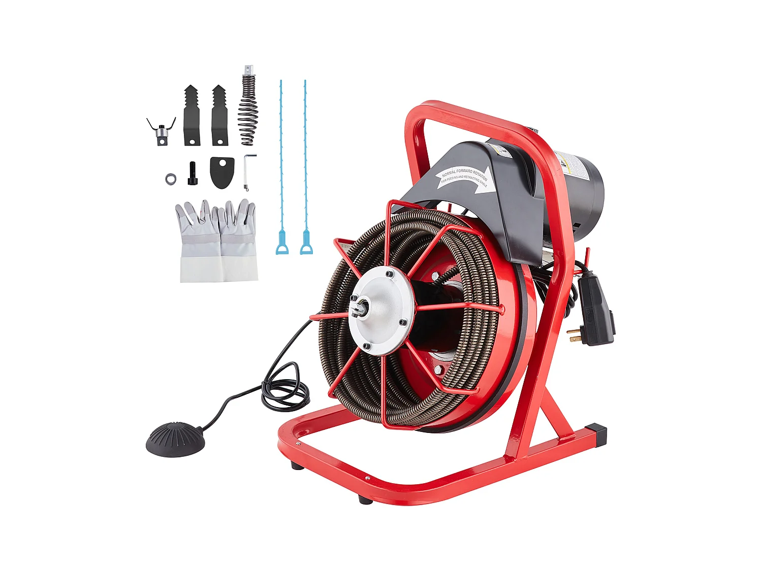 Rioolreinigingsmachine, SucceBuy Rioolreiniger 15 m × 1.27 cm met 4 Messen