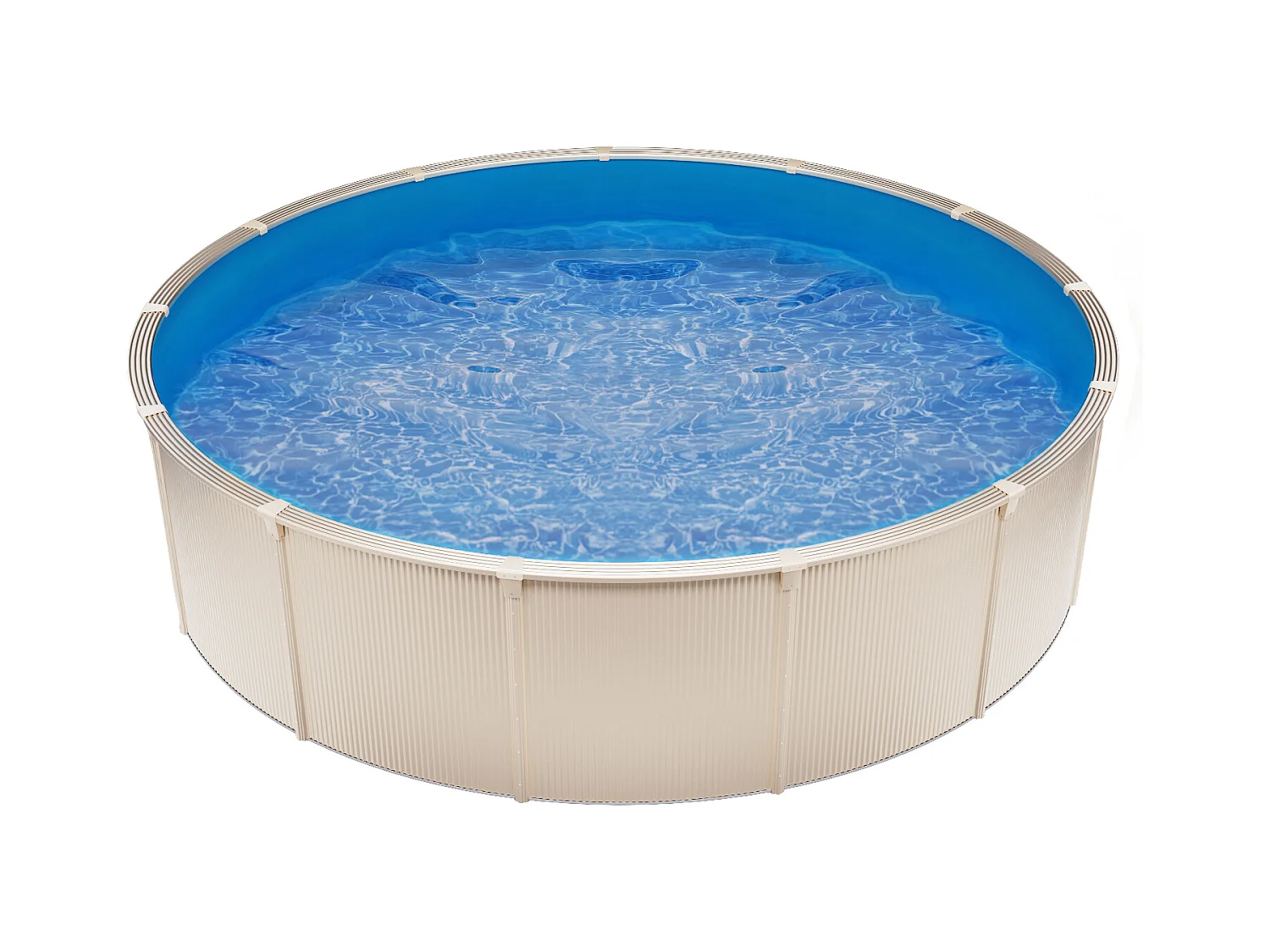 Revêtement de Piscine SucceBuy Ronde, Revêtement en Vinyle à Chevauchement, 550x147 cm