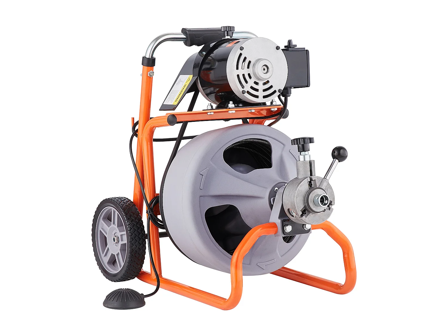 Machine de Nettoyage de Drain, SucceBuy Machine de Nettoyage de Drain 30 m × 0.95 cm à Alimentation Automatique avec Roues et 8 Couteaux