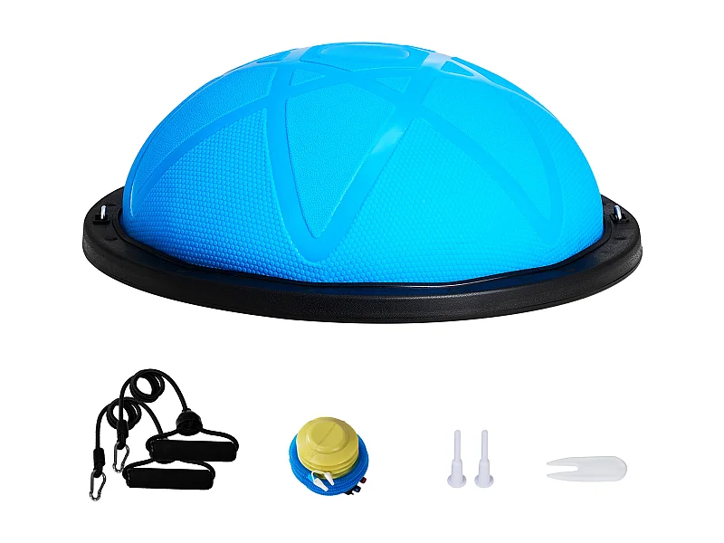 Demi-Ballon SucceBuy d'Exercice 58.42cm pour Entraînement, Ballon de Stabilité pour le Yoga et l'Équilibre, Bandes de Résistance