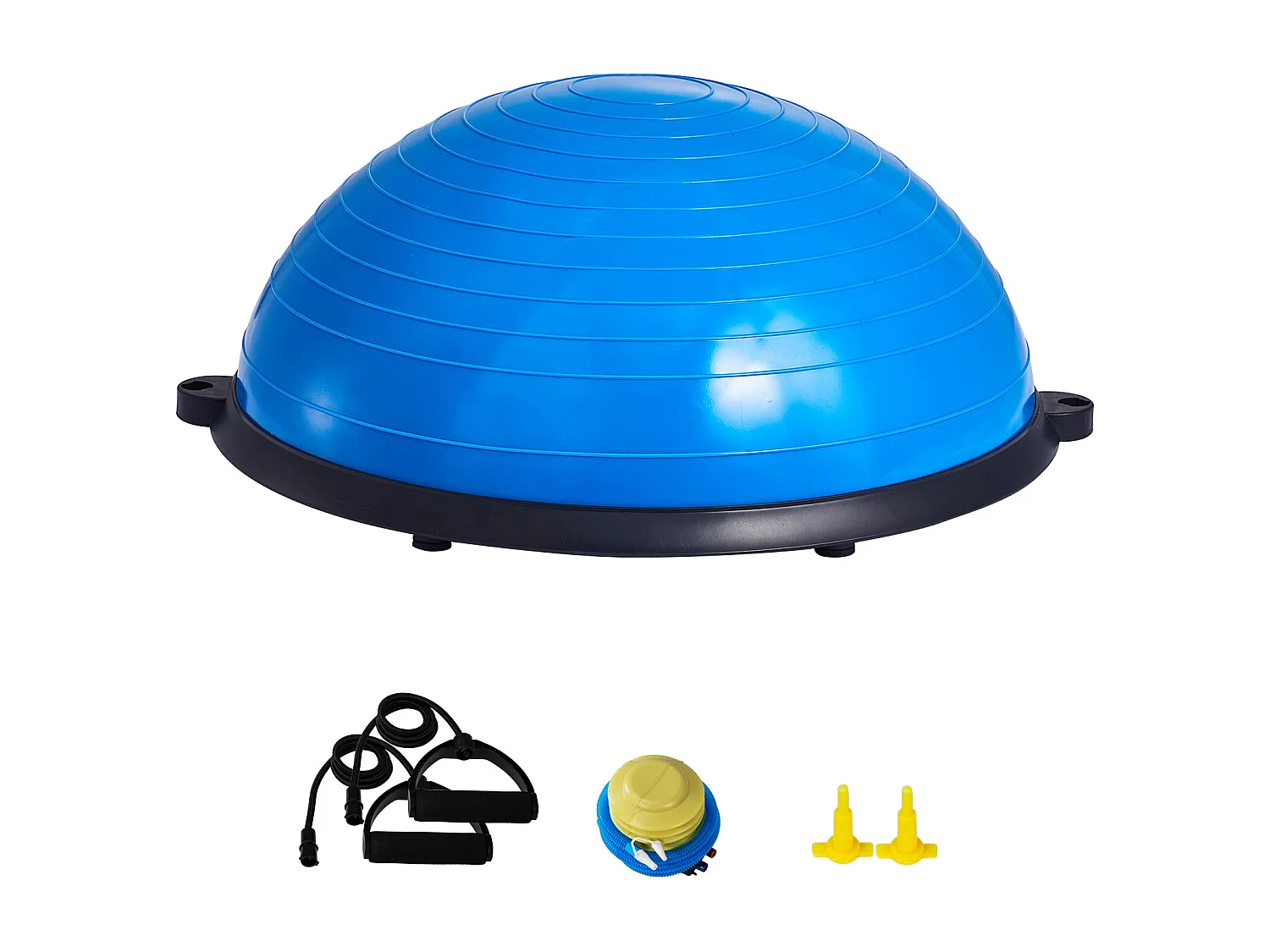 Demi-Ballon SucceBuy d'Exercice 58.42cm pour Entraînement, Ballon de Stabilité pour le Yoga et l'Équilibre, Bandes de Résistance