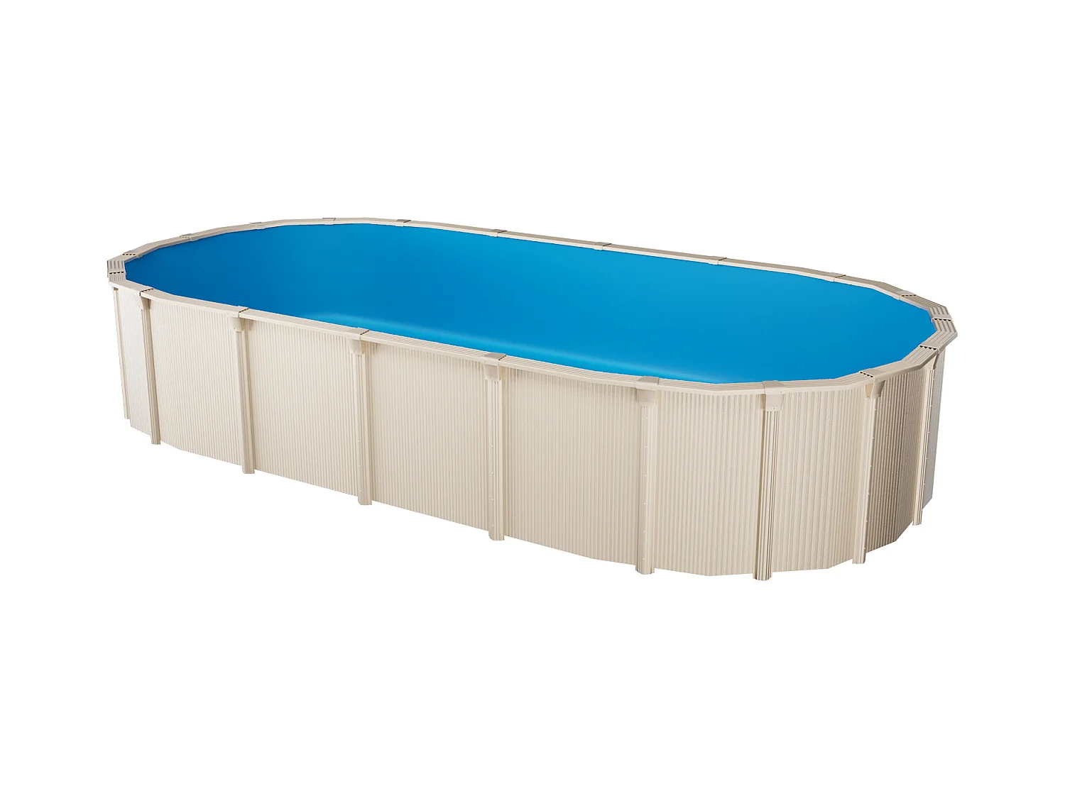 Revêtement de Piscine SucceBuy Ovale, Doublure Chevauchement, 610x375 cm, Couleur Unie