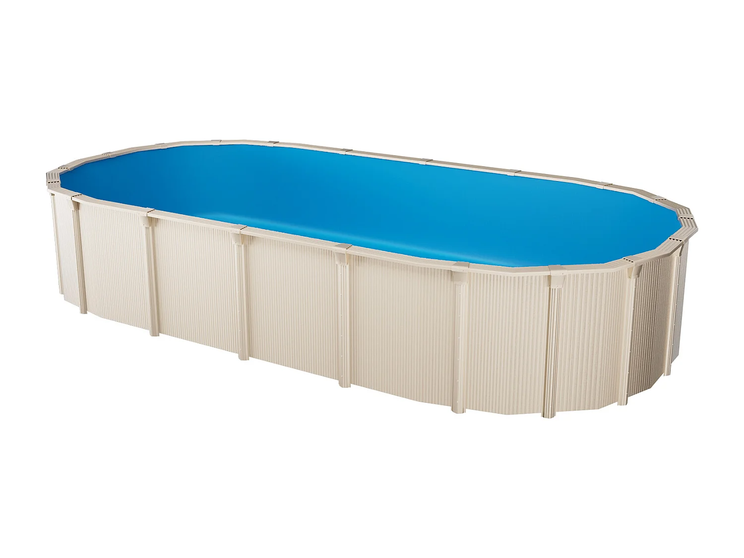 Zwembadbekleding SucceBuy, Ovaal, Overlappende Voering, 610 x 375 cm, Effen Kleur