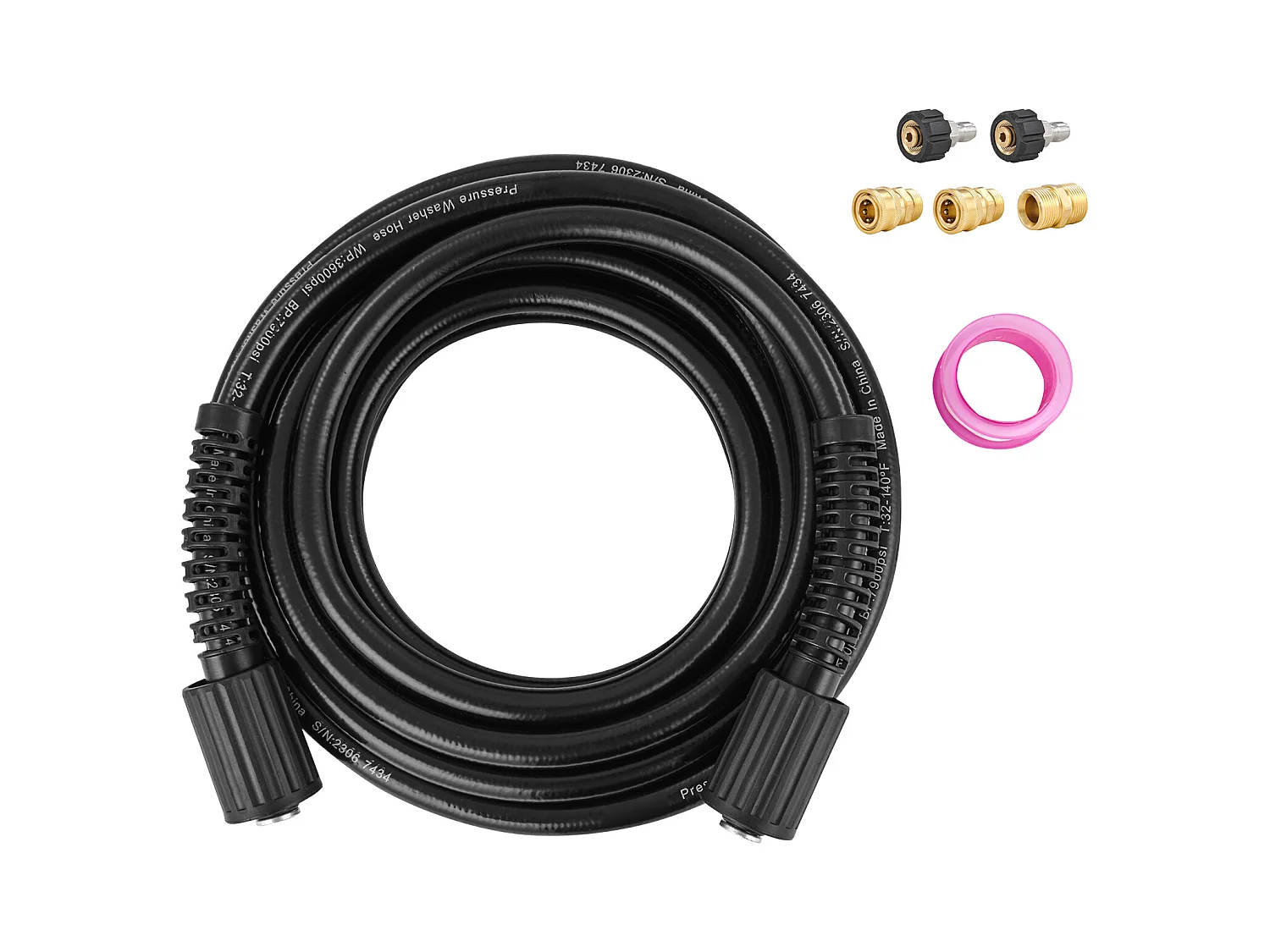 Reinigungsschlauch SucceBuy Hochdruck 127CM 3600 PSI, Verbindung 6.4mm