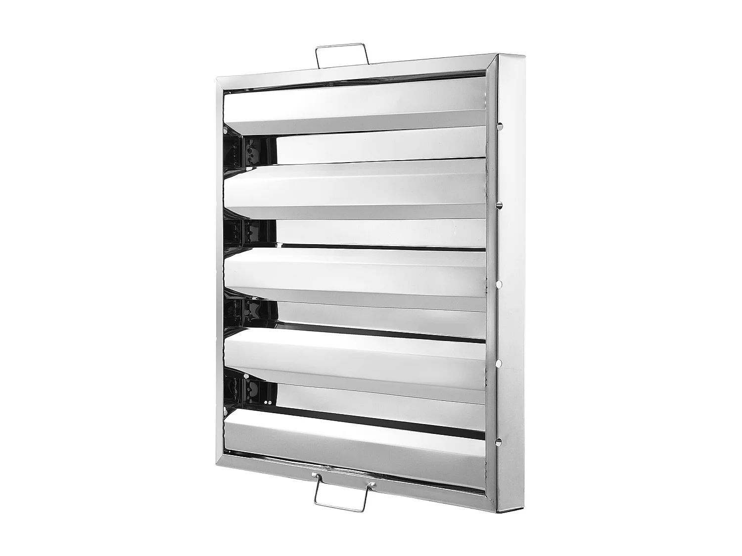 Commerciële Afzuigkap Filter SucceBuy 49.5cm x49.5cm, Rvs, 4 Groeven, Set van 2, voor Commerciële Keukens