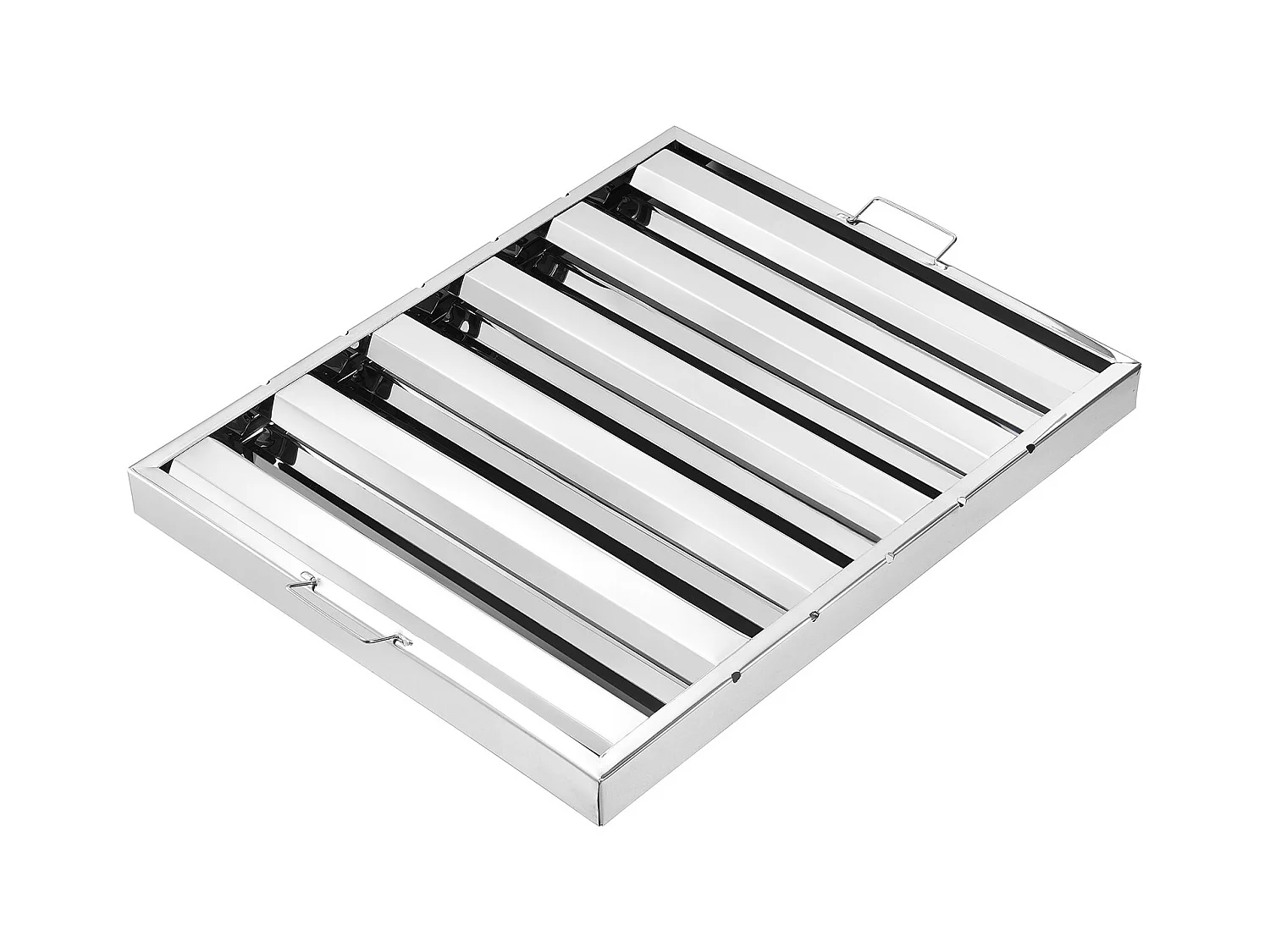 Filtre de Hotte Commercial SucceBuy, 62.2cm x49.5cm, Filtre à Chicane en Acier Inoxydable pour Graisse, pour Hottes de Restaurant, Lot de 2