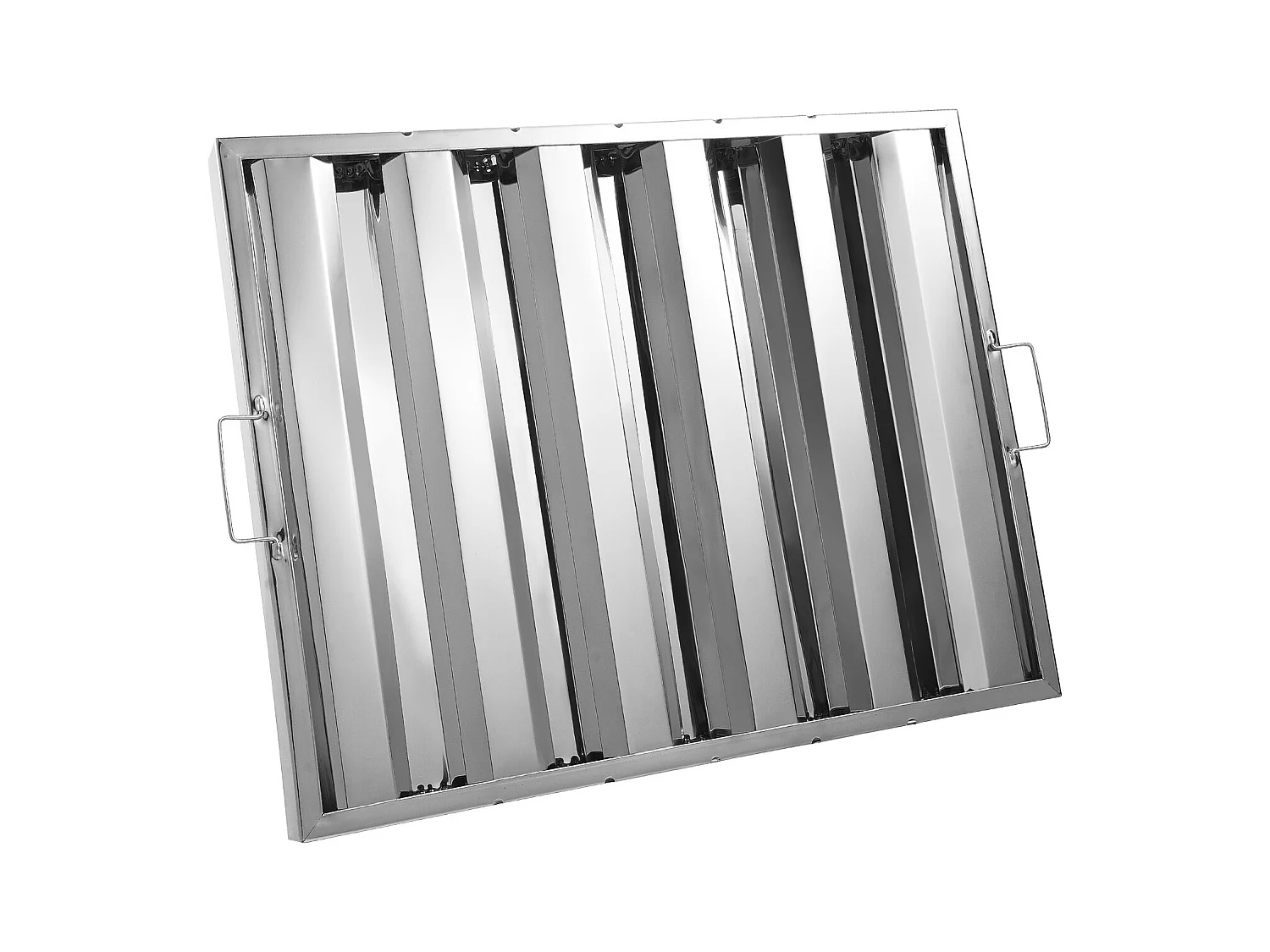 Filtre de Hotte Commercial SucceBuy, 62.2cm x49.5cm, Filtre à Chicane en Acier Inoxydable pour Graisse, pour Hottes de Restaurant, Lot de 2