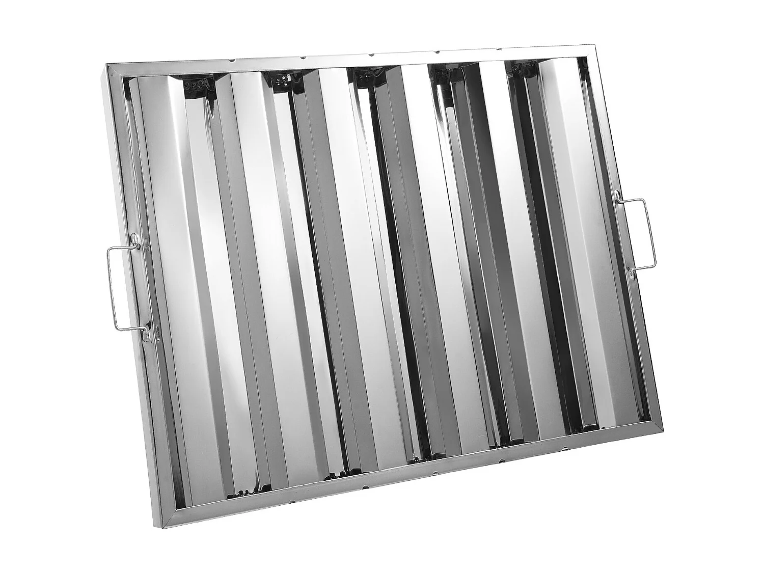 Filtre de Hotte Commercial SucceBuy, 62.2cm x49.5cm, Filtre à Chicane en Acier Inoxydable pour Graisse, pour Hottes de Restaurant, Lot de 2