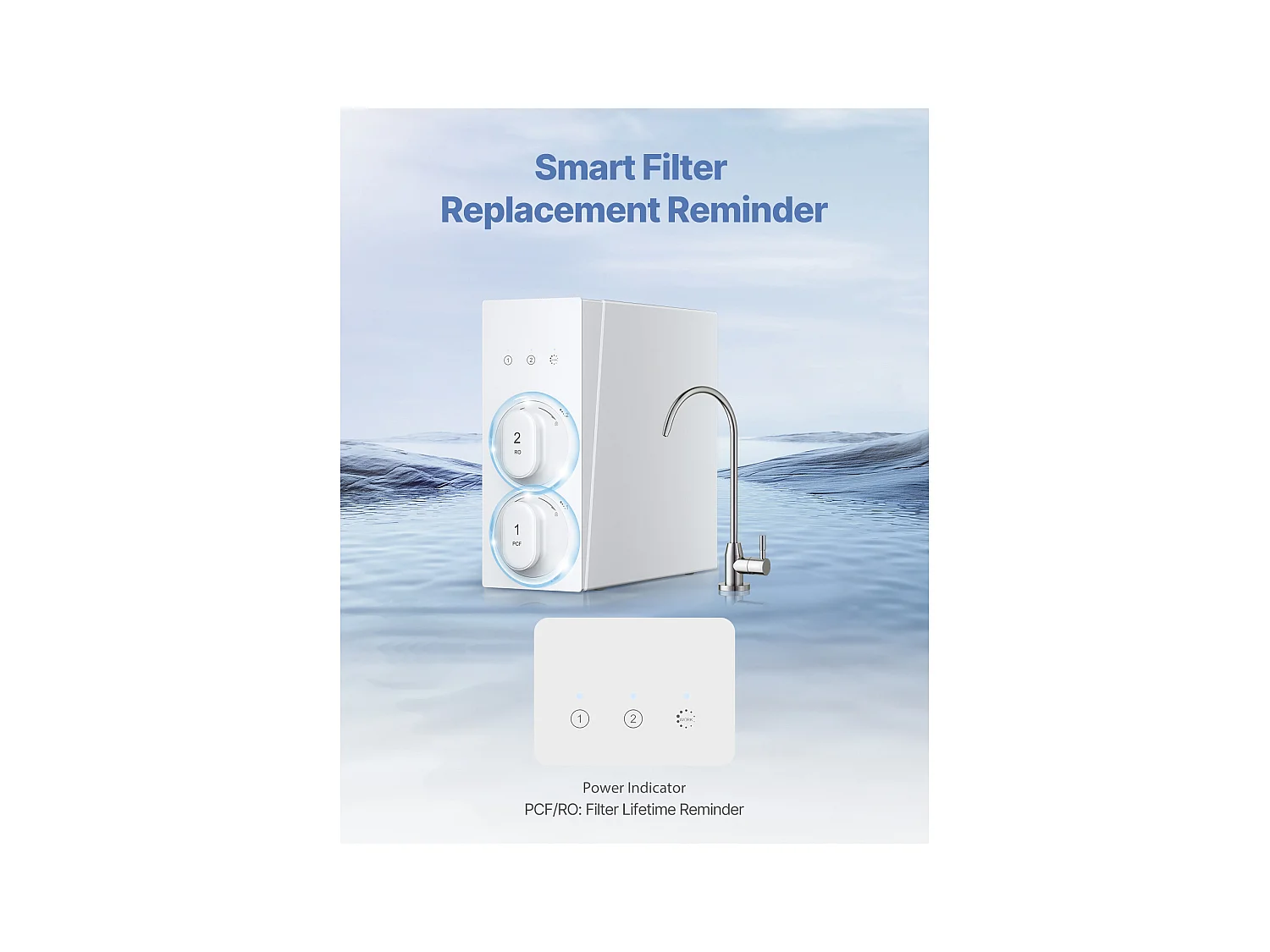 Filtre à Eau SucceBuy Sous Évier à Osmose Inverse Sans Réservoir 400 GPD à 8 Étapes