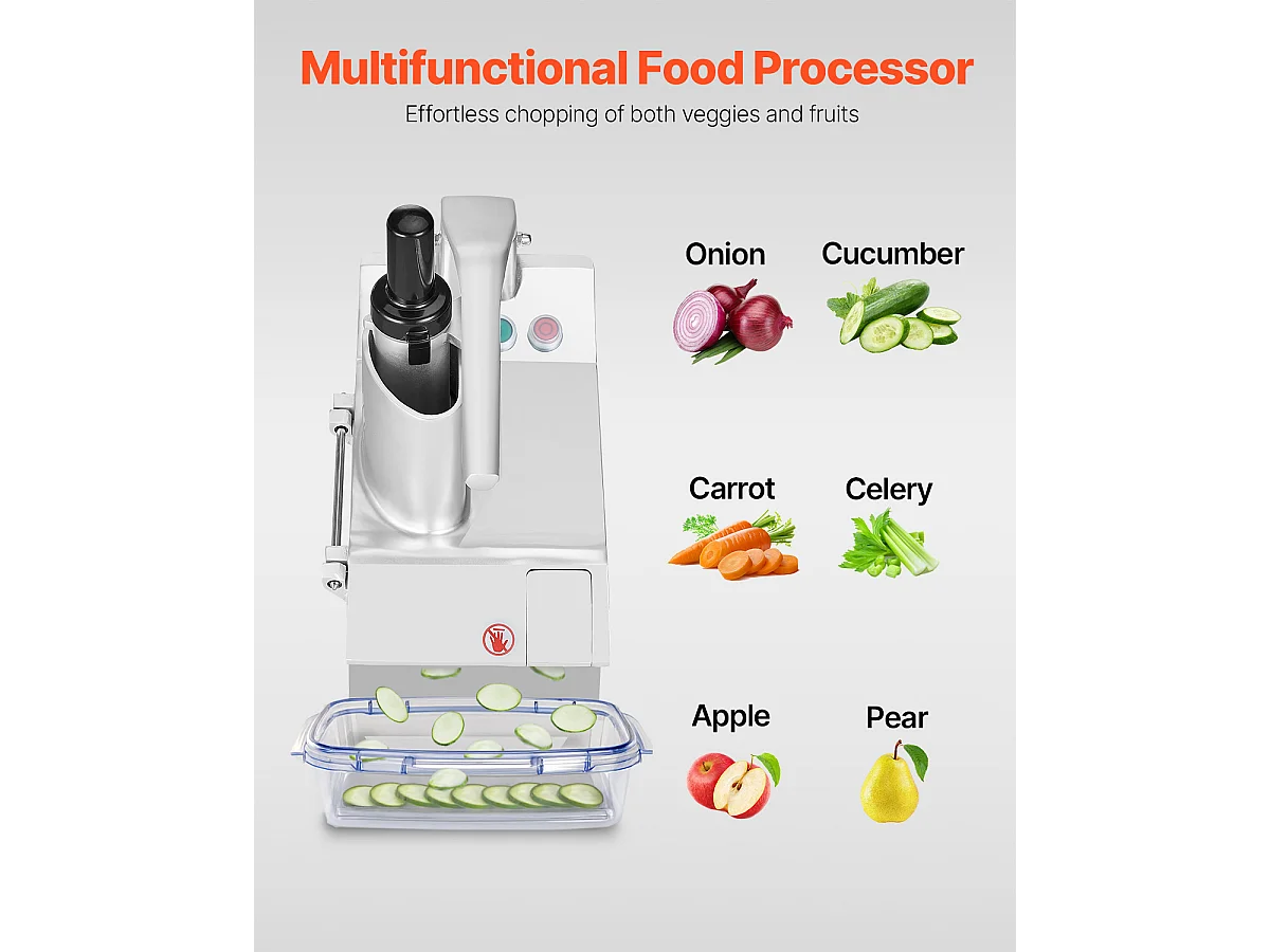 Robot de Cocina y Picadora de Verduras SucceBuy, 550 W, 6 Cuchillas