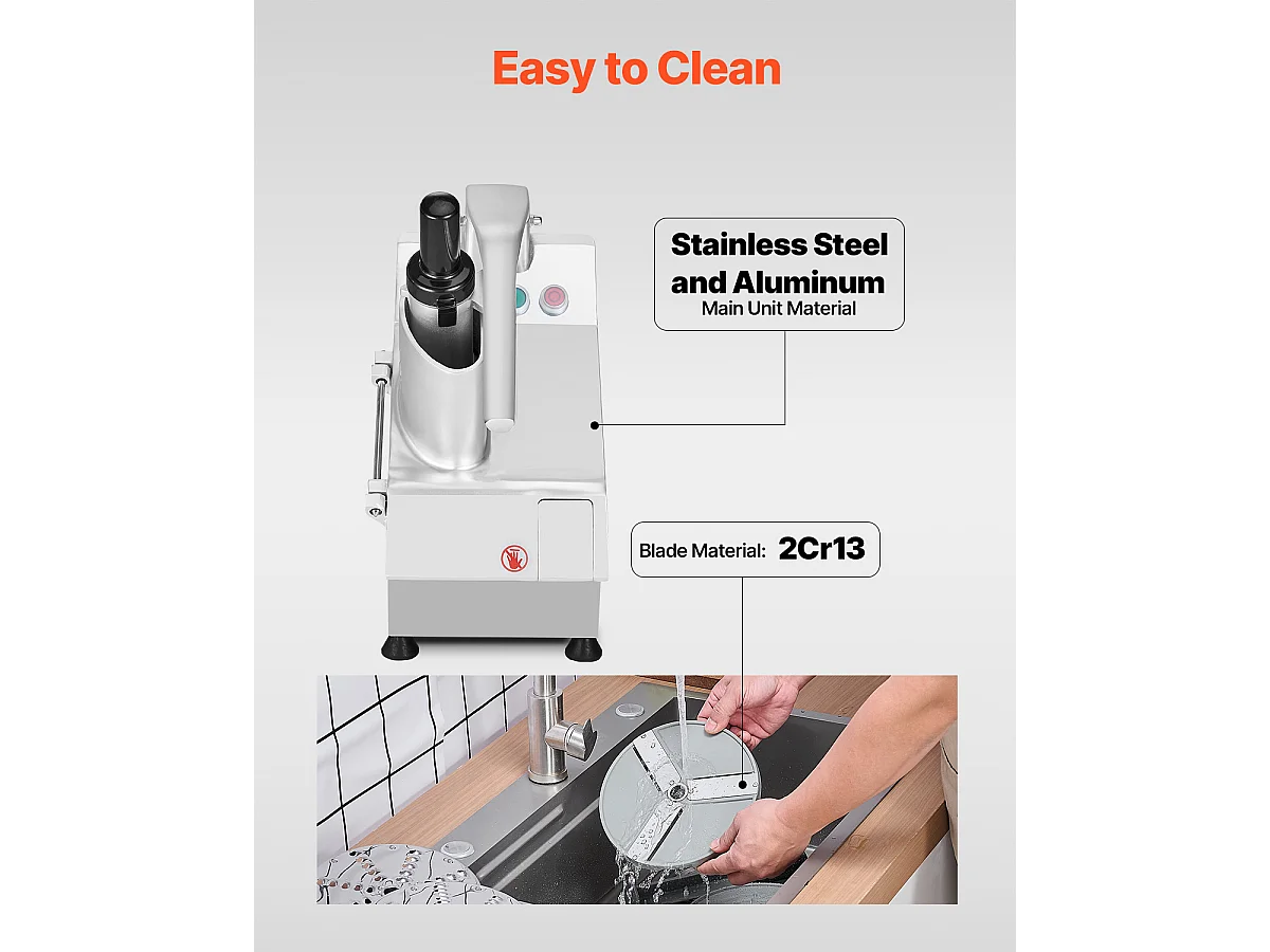 Robot de Cocina y Picadora de Verduras SucceBuy, 550 W, 6 Cuchillas