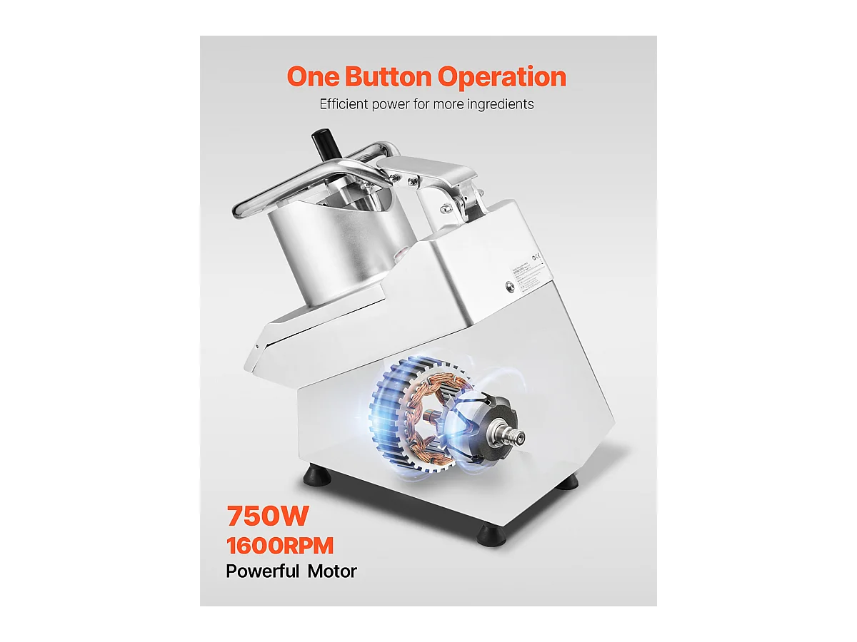 Robot Culinaire et Hachoir à Légumes SucceBuy, 750 W, 6 Lames