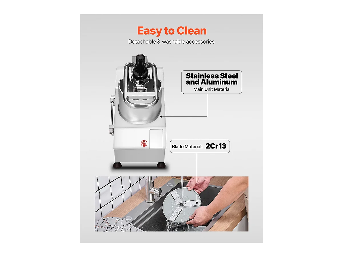 Robot Culinaire et Hachoir à Légumes SucceBuy, 750 W, 6 Lames