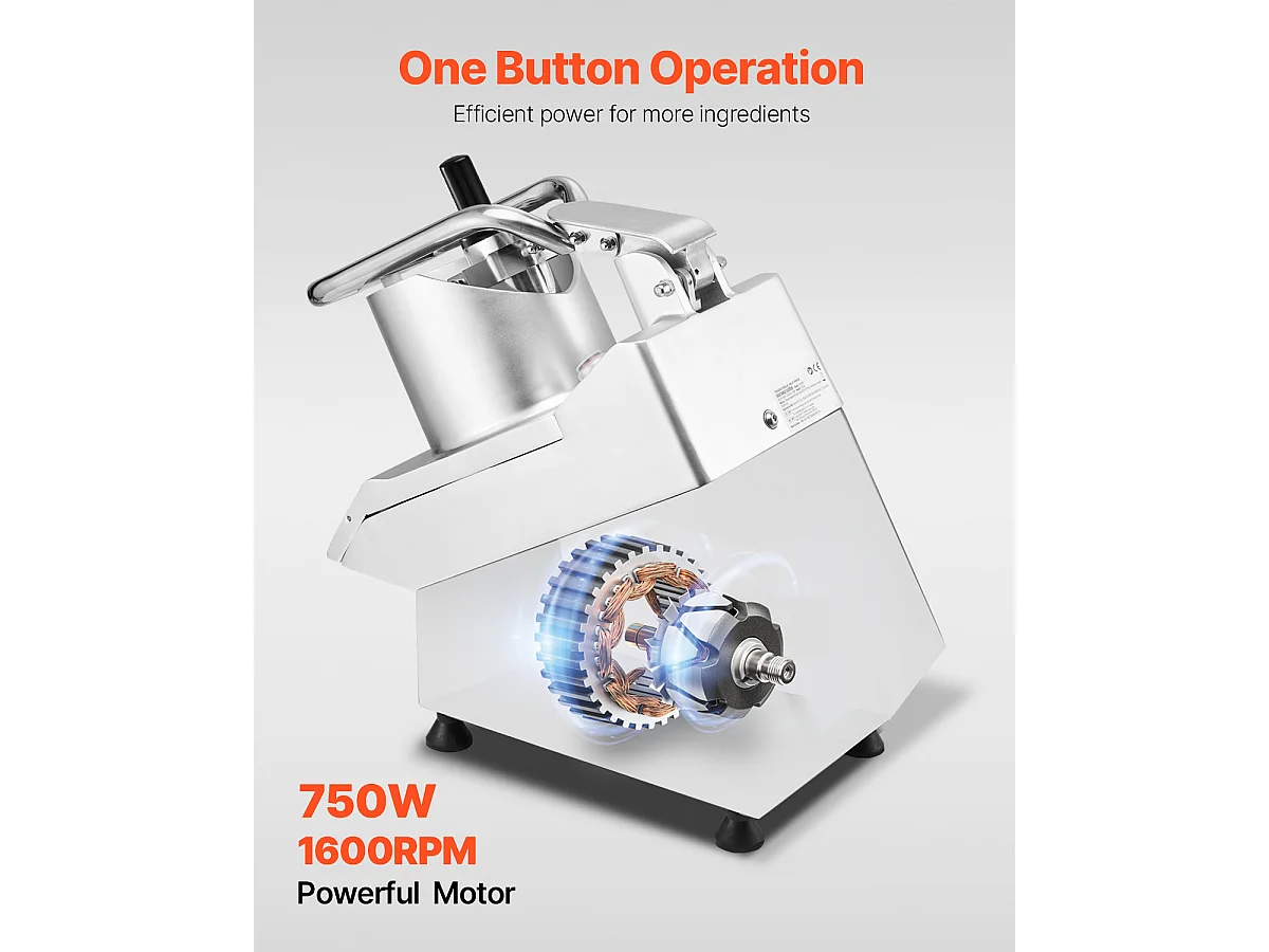 Robot de Cocina y Picadora de Verduras SucceBuy, 750 W, 6 Cuchillas