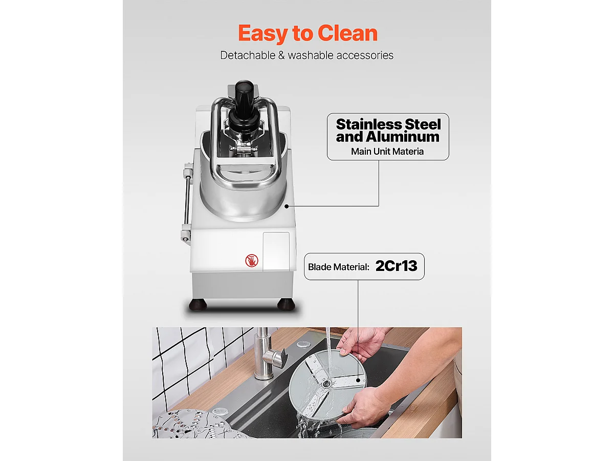 Robot de Cocina y Picadora de Verduras SucceBuy, 750 W, 6 Cuchillas