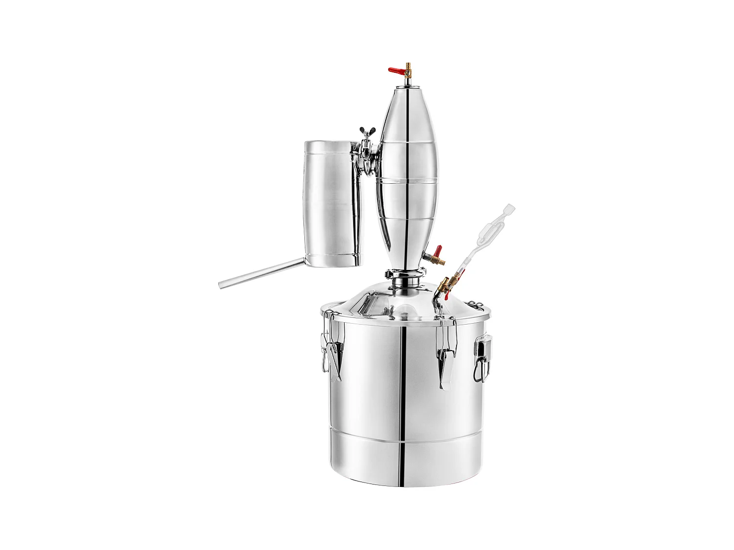 Distillateur d'Alcool SucceBuy 50L Distillateur d'Eau et d'Alcool Moonshine Still, Argent