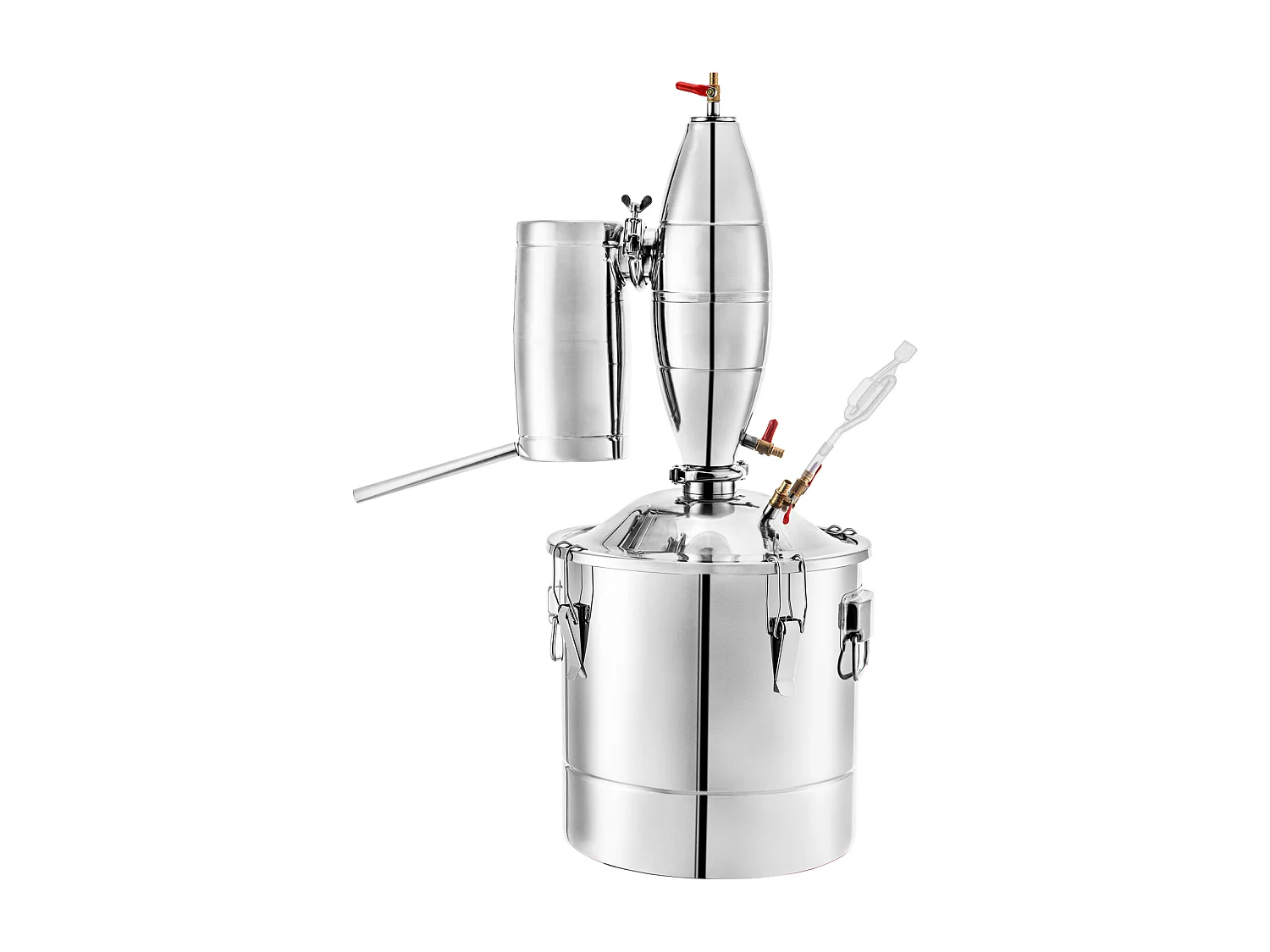 Distillateur d'Alcool SucceBuy 50L Distillateur d'Eau et d'Alcool Moonshine Still, Argent