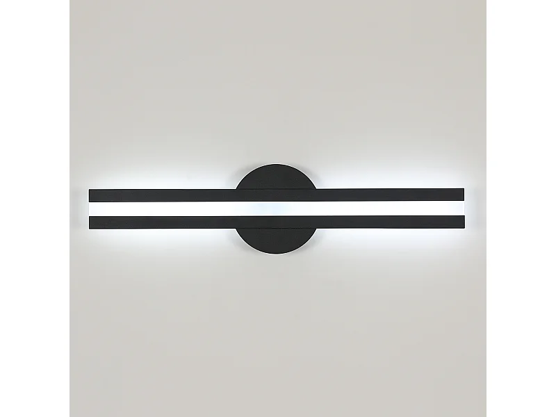 Applique murale LED longue bande acrylique lumière noire et blanche 18W pour salon/chambre/cuisine