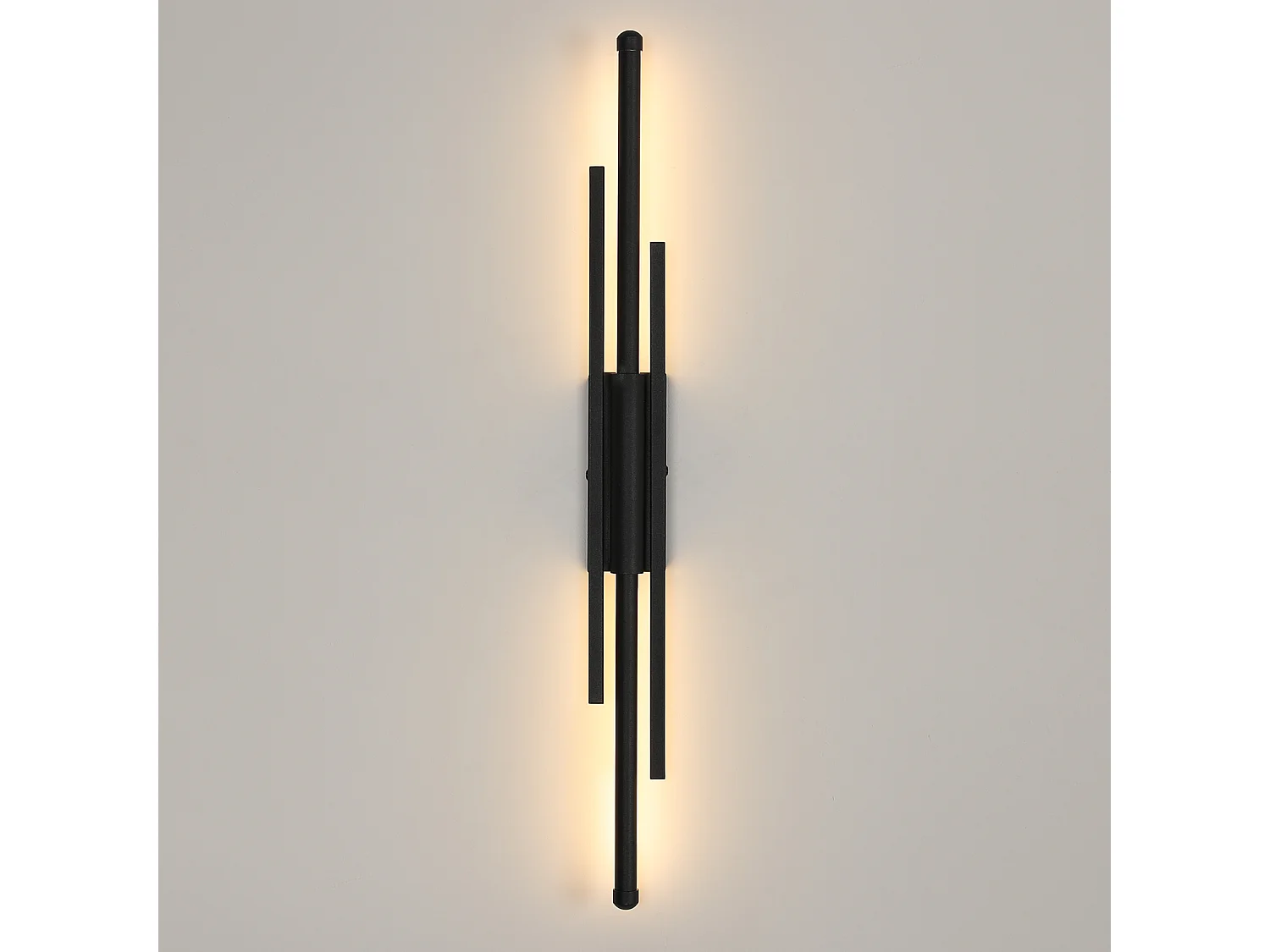 Applique murale LED longue bande noire lumière chaude 8W pour salon/chambre/cuisine