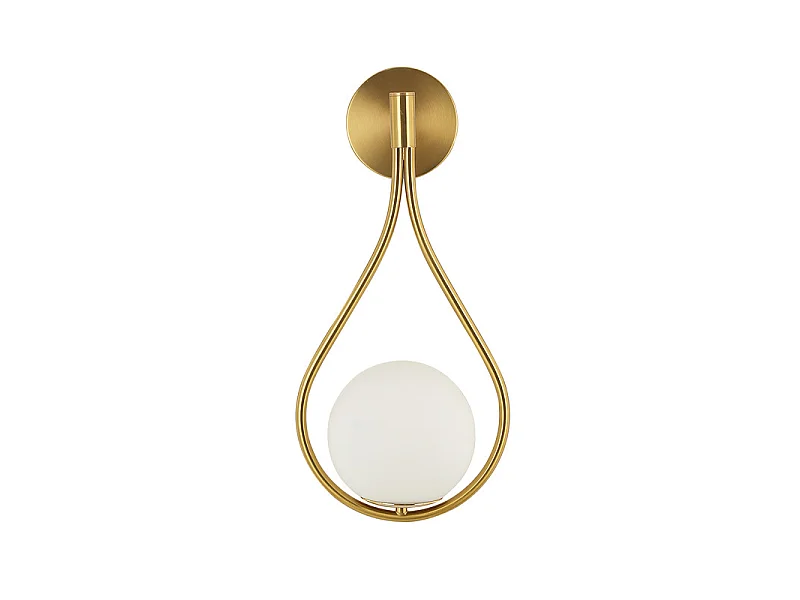 Applique murale Scandinave en métal doré avec abat-jour blanc 21x45cm E27 excl. ampoule