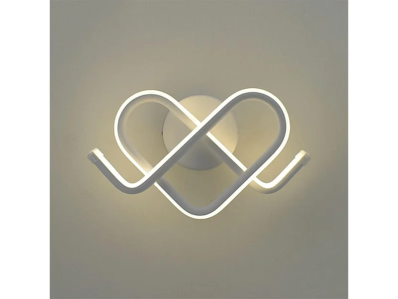 Applique murale moderne simple et créative en forme de cœur, lumière blanche sable, 21 W, pour salon, chambre à coucher, cuisine