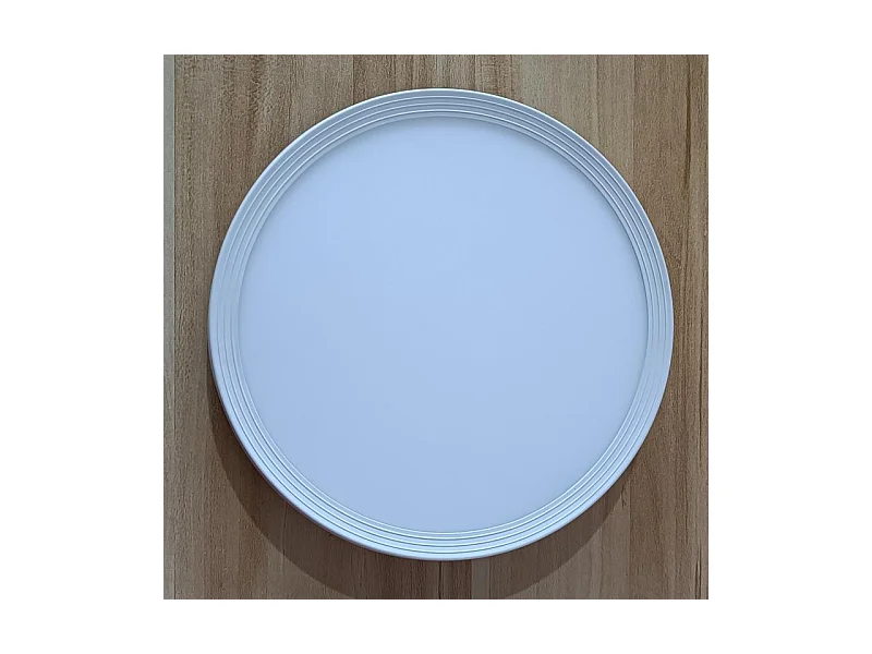 Plafonnier LED ultra-mince triple protection rond 30 cm blanc, lumière blanche 24 W, pour salon/chambre/cuisine