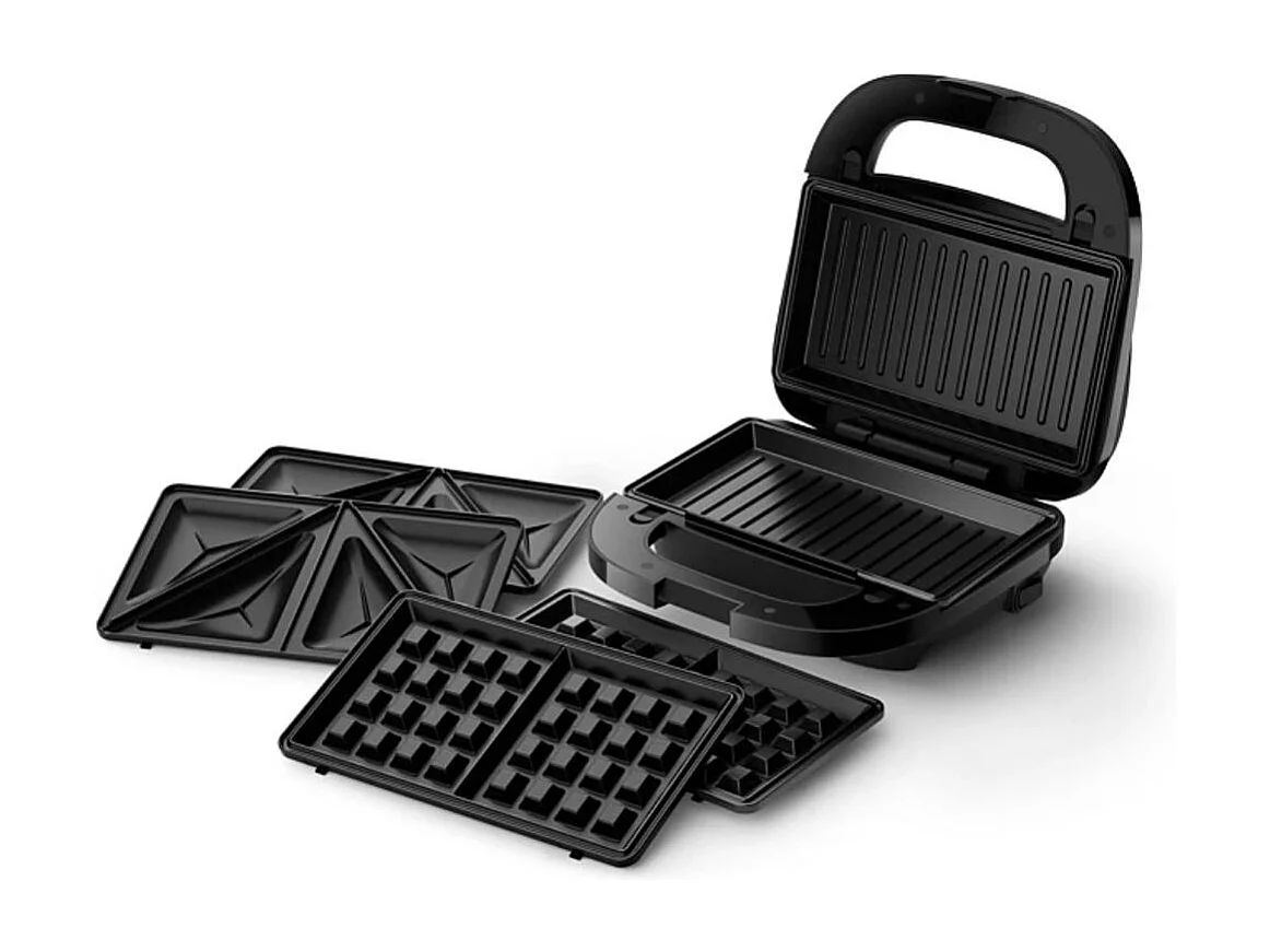 Gaufrier et croque monsieur Philips HD2350 80 750W Argent Métal