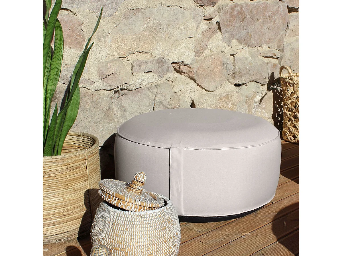 Pouf d'Extérieur Gonflable "Costa" 55cm Naturel