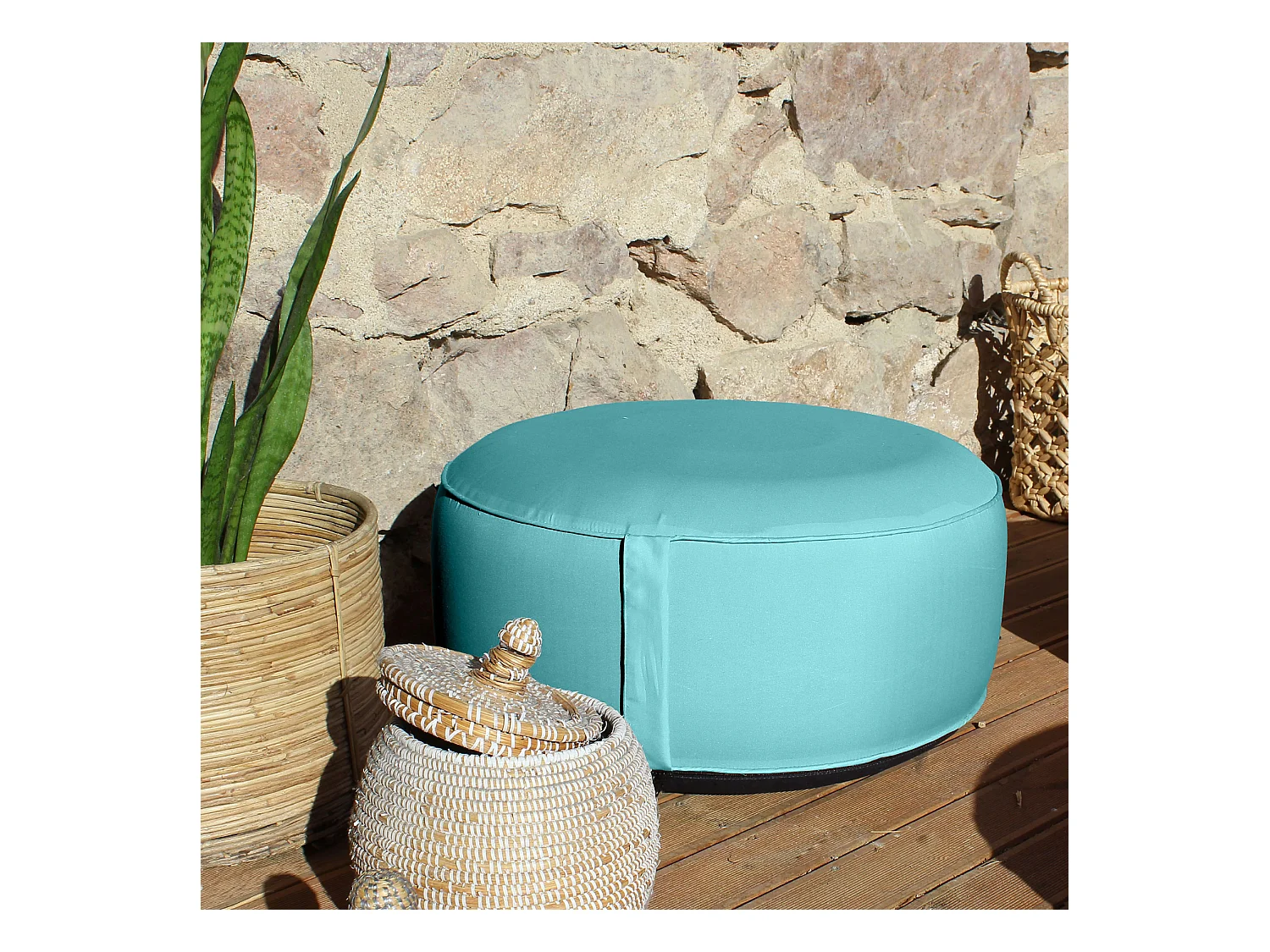 Pouf d'Extérieur Gonflable "Costa" 55cm Émeraude