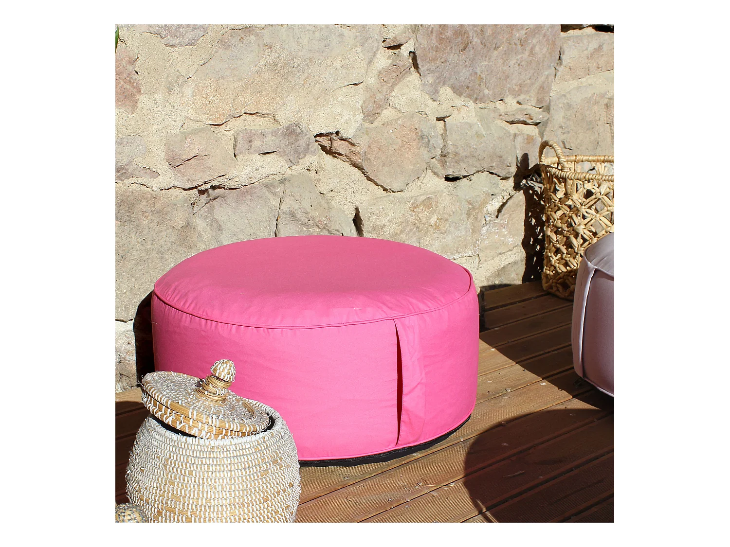 Pouf d'Extérieur Gonflable "Costa" 55cm Fuchsia