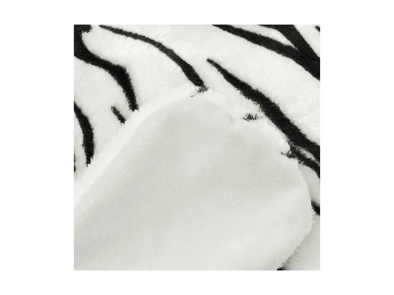 Tapis en peluche en forme de tigre 144 cm Blanc