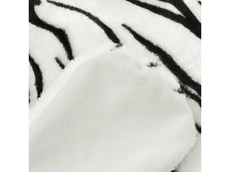 Tapis en peluche en forme de tigre 144 cm Blanc