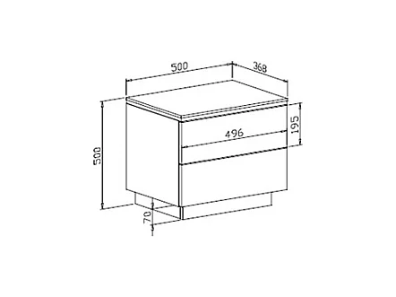 Sæt med 2 sengeborde med 2 skuffer - Hvid højglans og guld - VUKIA af Pascal Morabito
