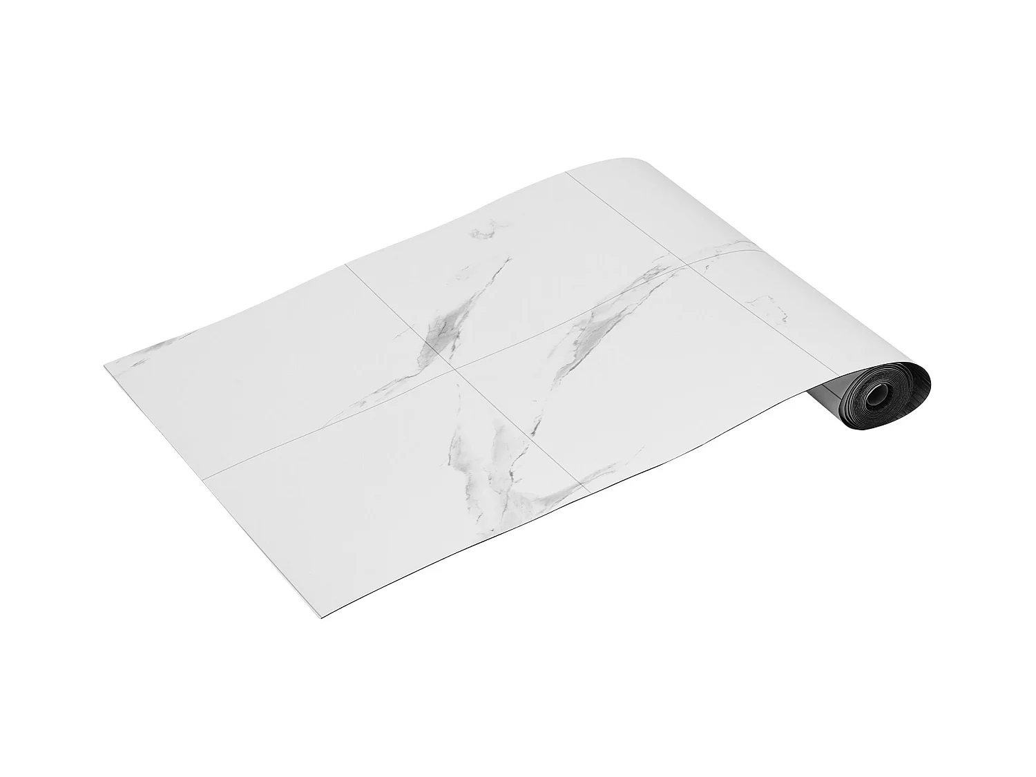 Revêtement de Sol SucceBuy en Vinyle Auto-adhésifs 82.55cm 1.5mm d'Épaisseur, à Décoller, Texture en Marbre Blanc pour la Décoration Intérieure