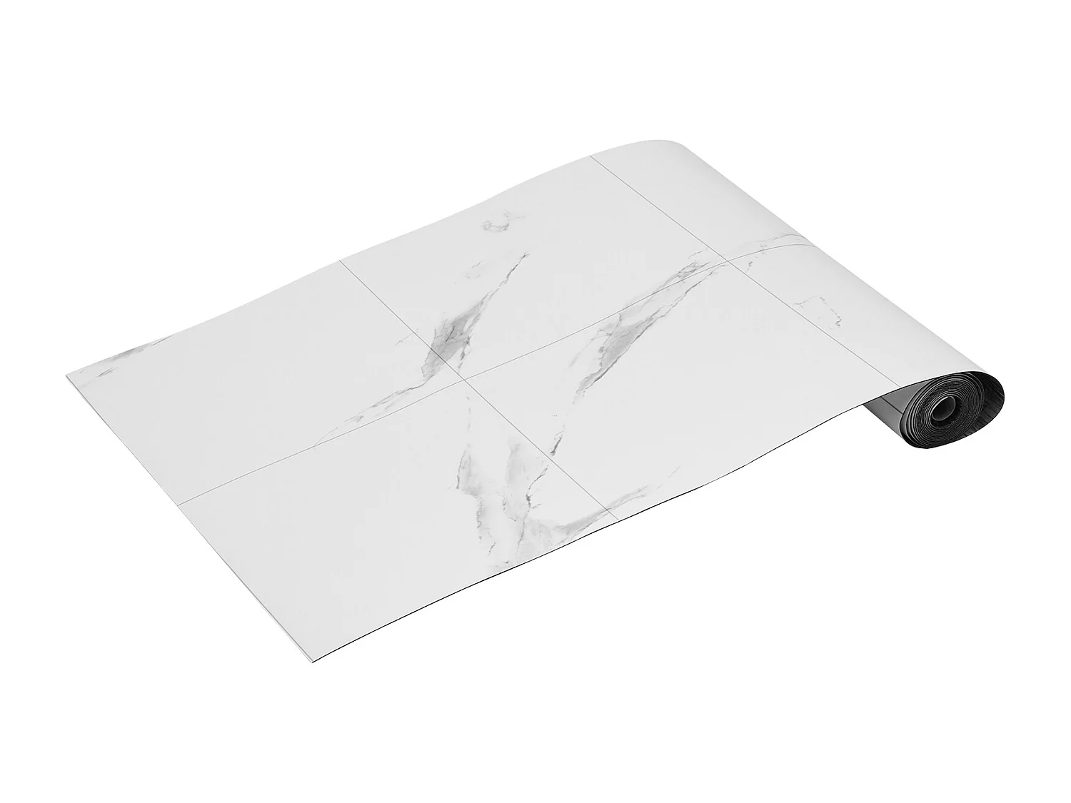 Revêtement de Sol SucceBuy en Vinyle Auto-adhésifs 82.55cm 1.5mm d'Épaisseur, à Décoller, Texture en Marbre Blanc pour la Décoration Intérieure