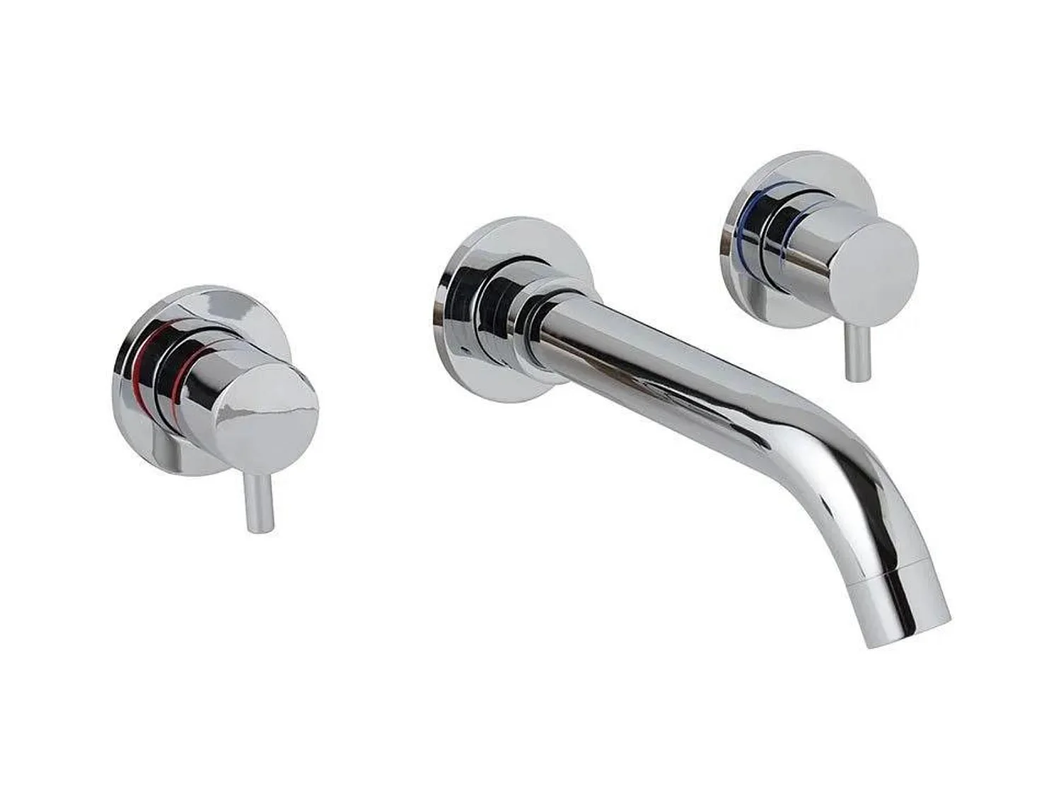 Mitigeur de lavabo mural en laiton chromé « Ismara »